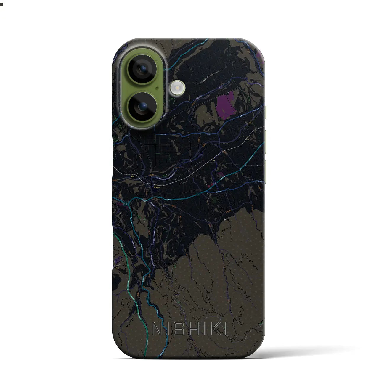 【錦(熊本県)】地図柄iPhoneケース(バックカバータイプ)