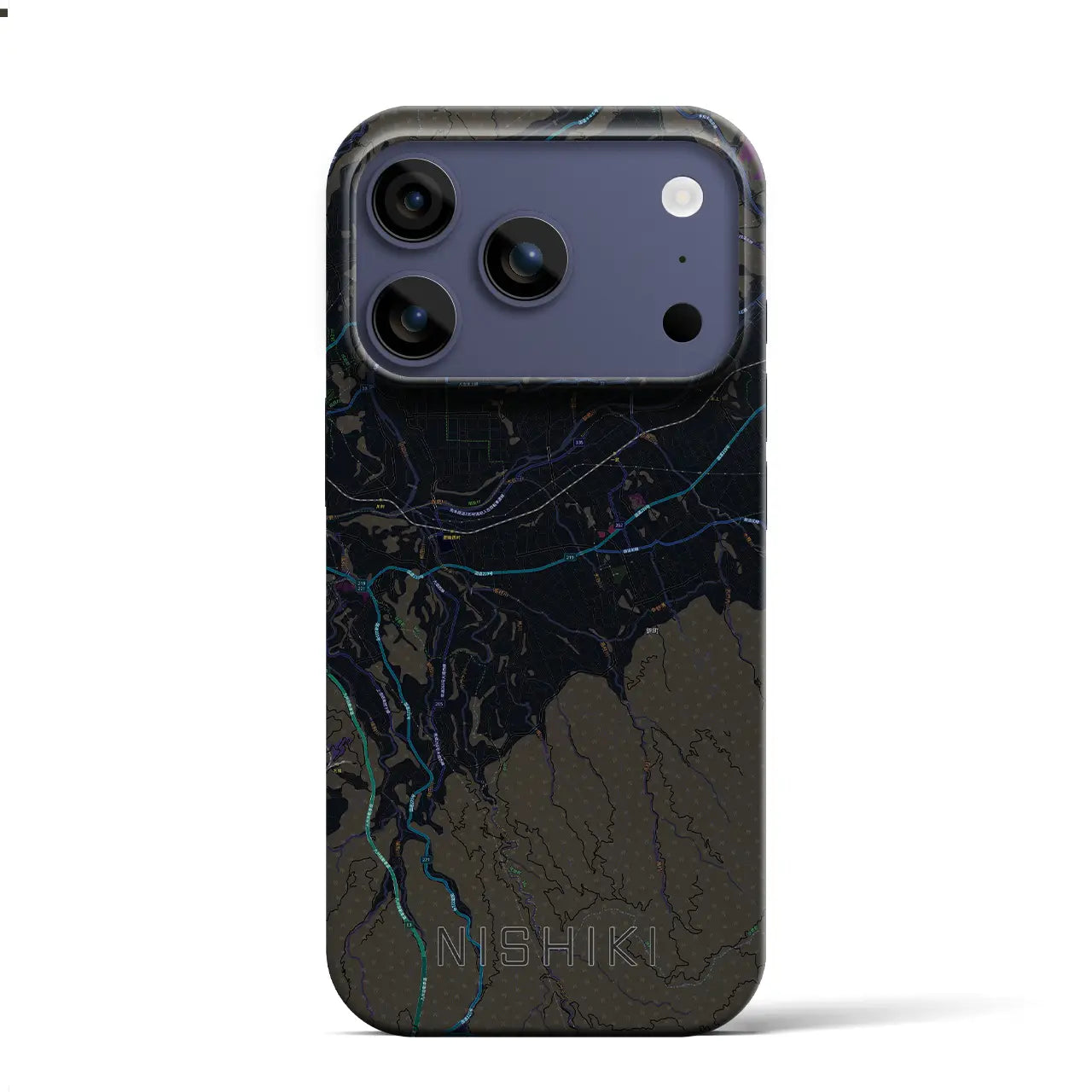 【錦(熊本県)】地図柄iPhoneケース(バックカバータイプ)