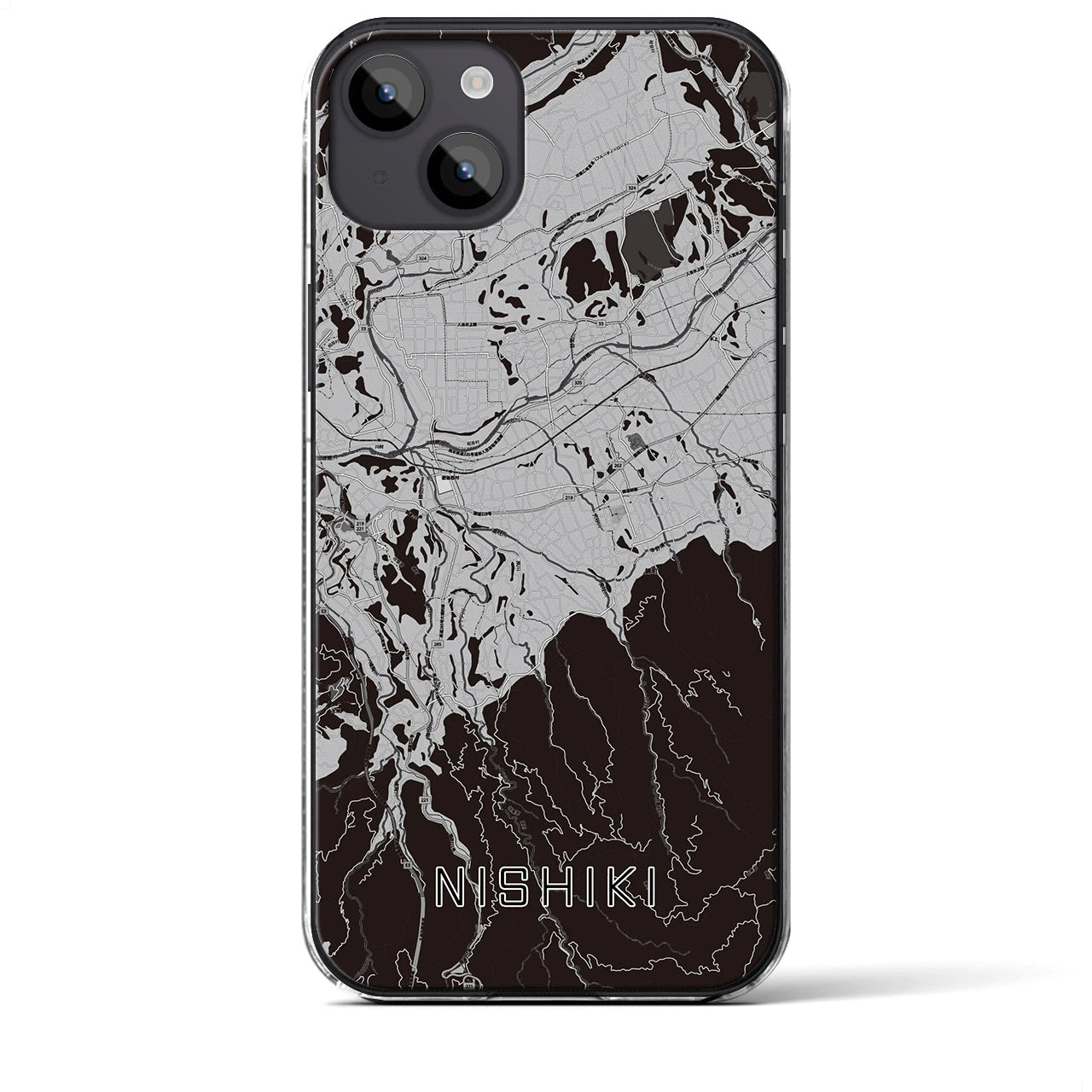 【錦(熊本県)】地図柄iPhoneケース(クリアタイプ)