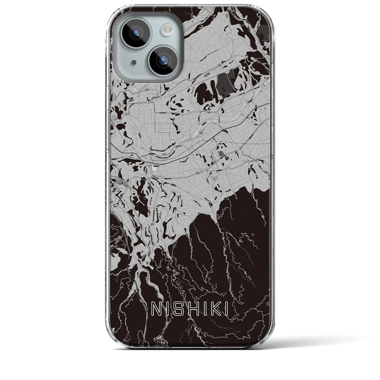 【錦(熊本県)】地図柄iPhoneケース(クリアタイプ)