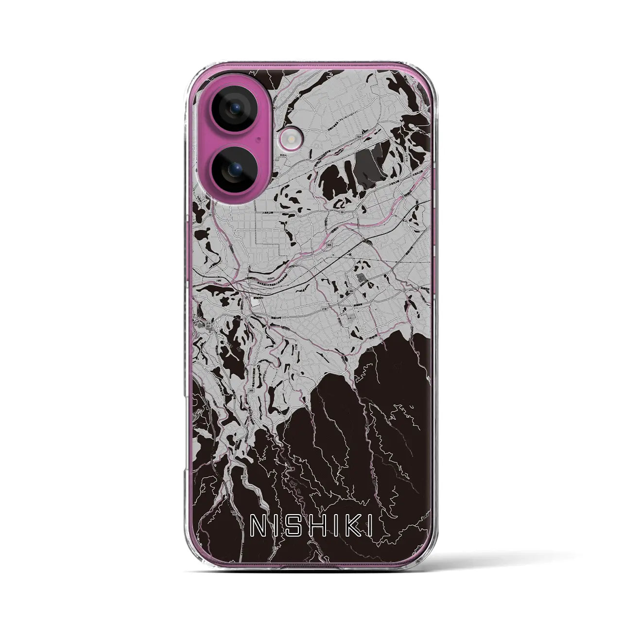 【錦(熊本県)】地図柄iPhoneケース(クリアタイプ)