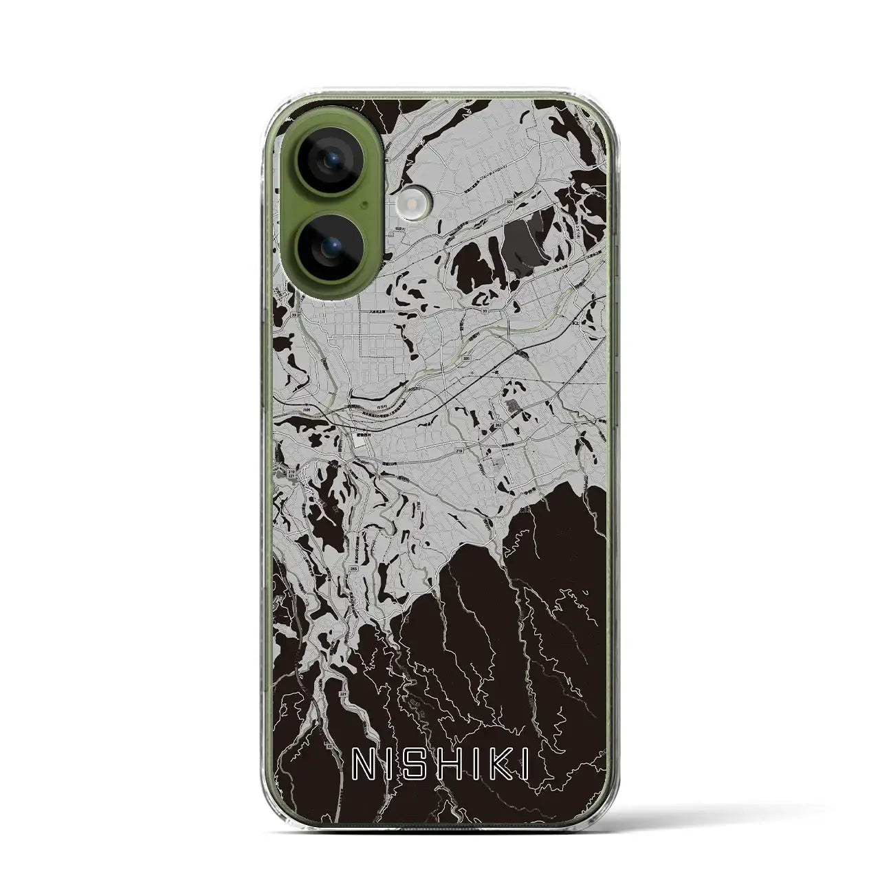 【錦(熊本県)】地図柄iPhoneケース(クリアタイプ)