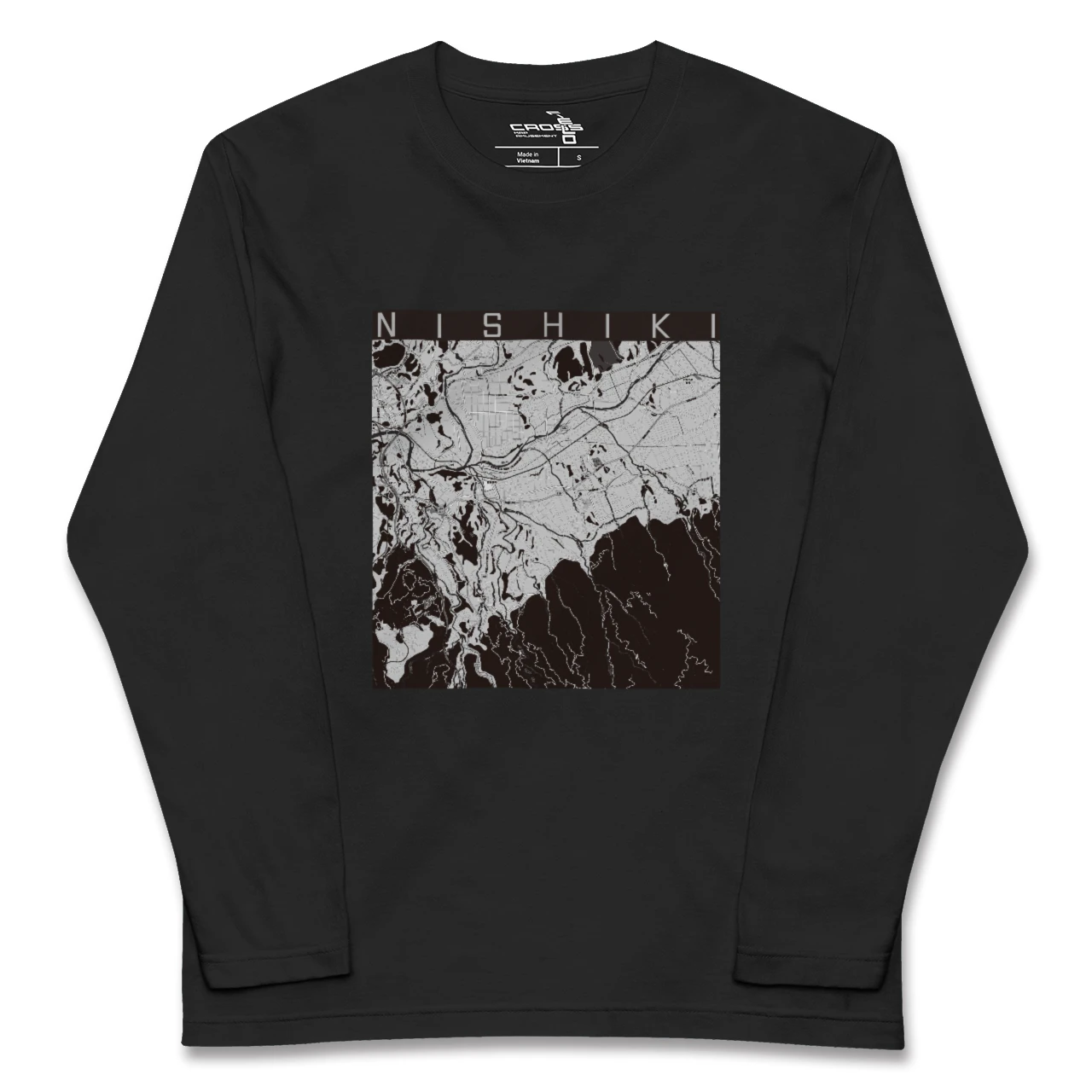 【錦(熊本県)】地図柄ロングスリーブTシャツ