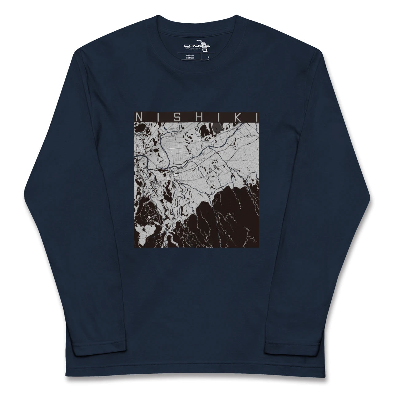 【錦(熊本県)】地図柄ロングスリーブTシャツ