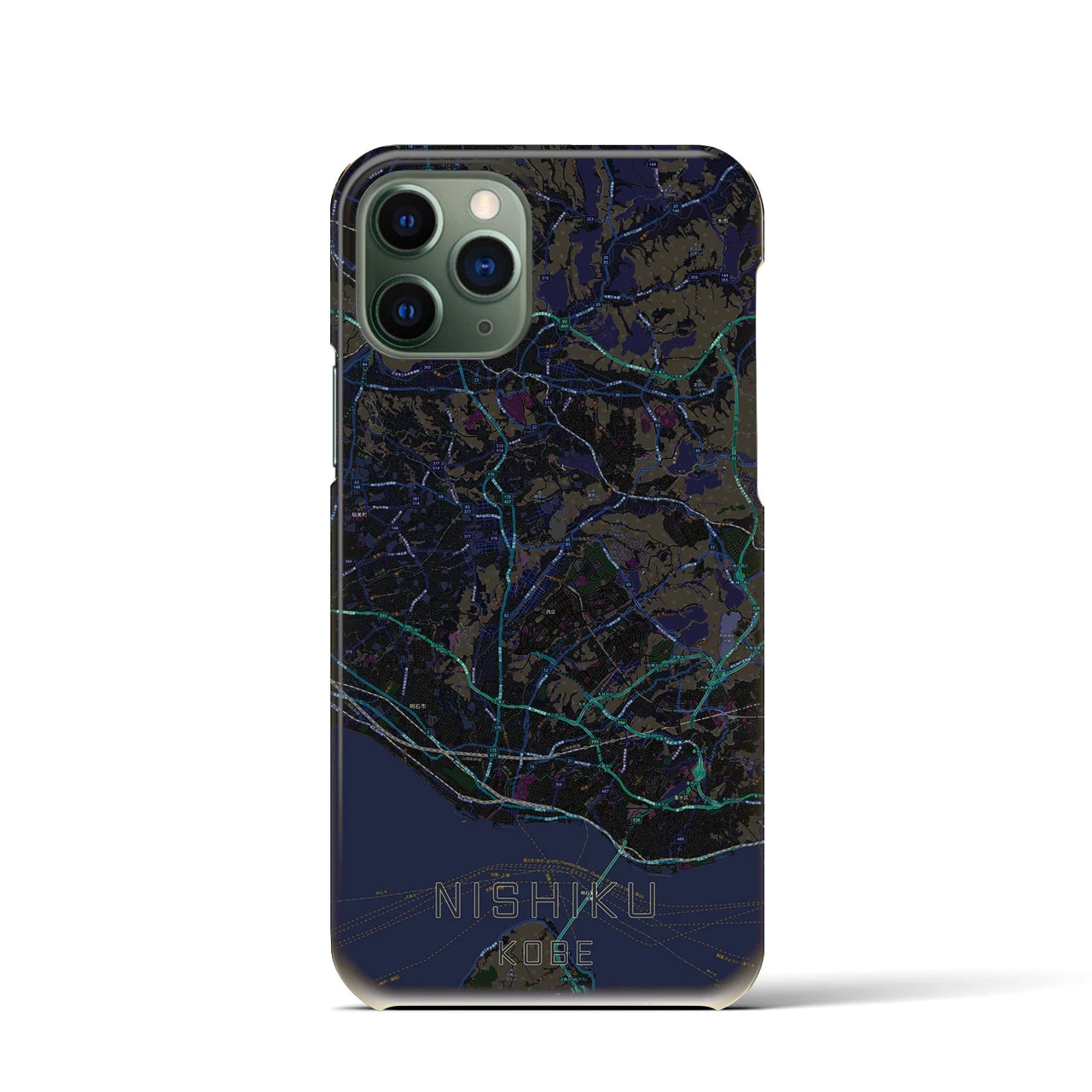 【西区(神戸市)】地図柄iPhoneケース(バックカバータイプ)