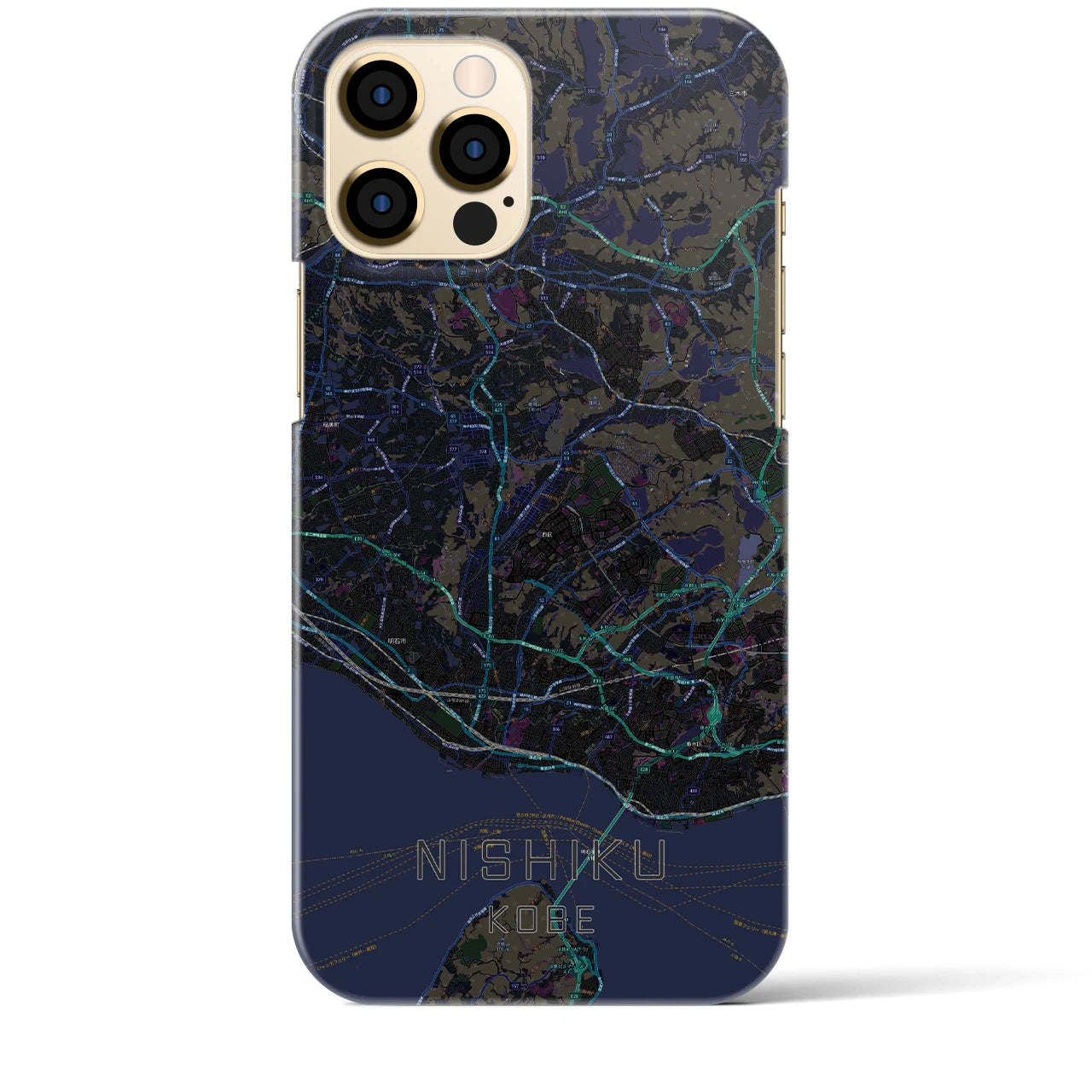 【西区(神戸市)】地図柄iPhoneケース(バックカバータイプ)