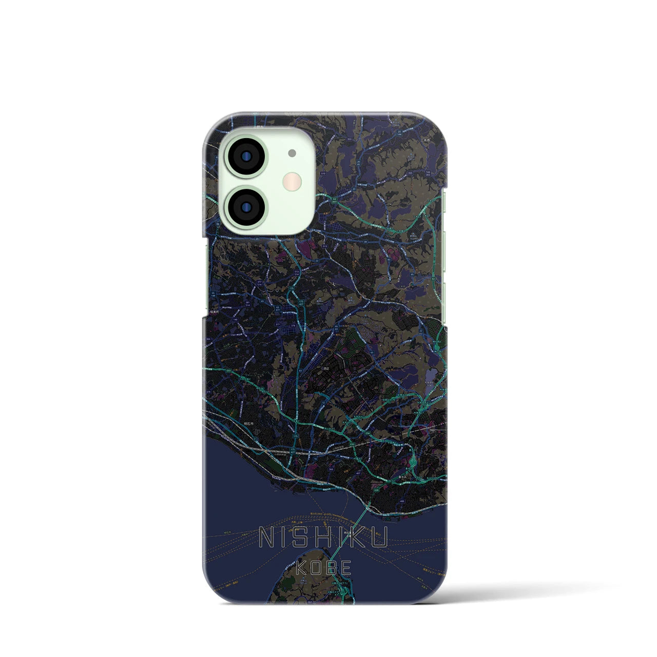 【西区(神戸市)】地図柄iPhoneケース(バックカバータイプ)