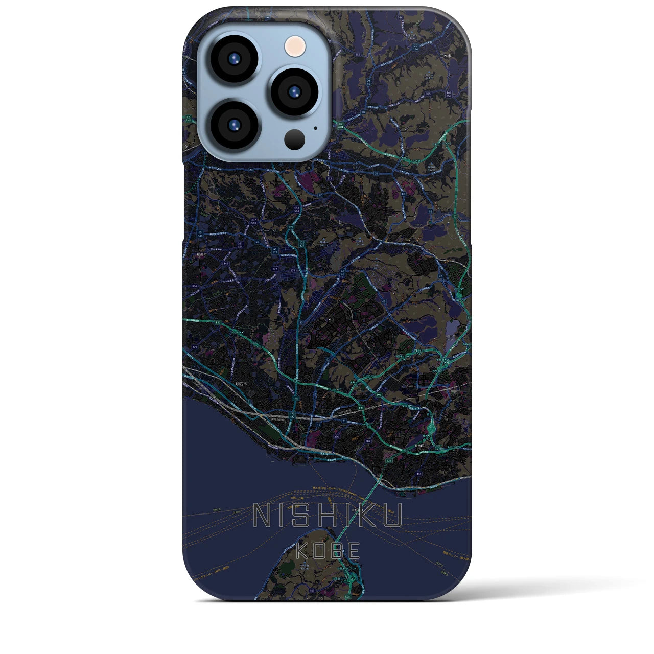 【西区(神戸市)】地図柄iPhoneケース(バックカバータイプ)