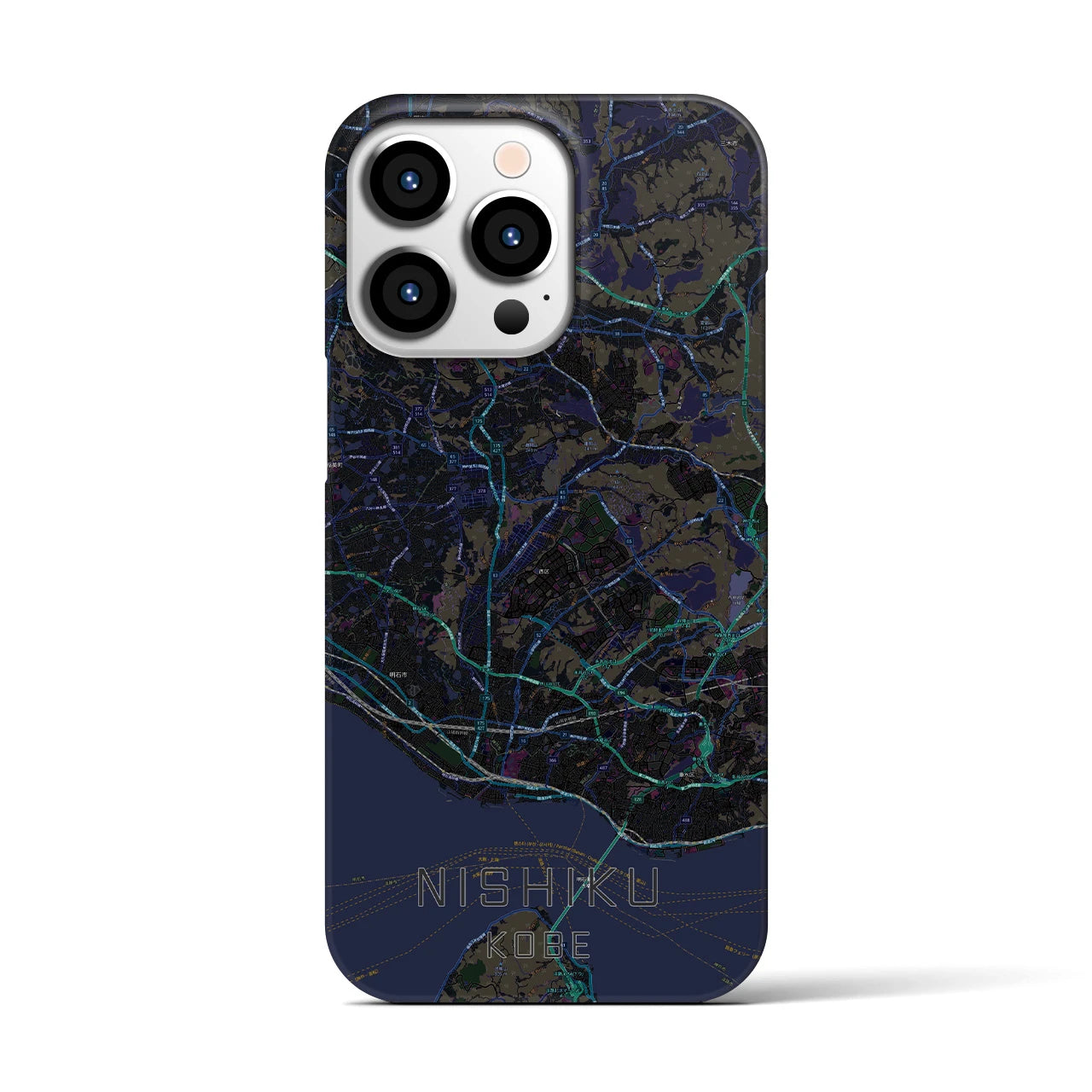 【西区(神戸市)】地図柄iPhoneケース(バックカバータイプ)