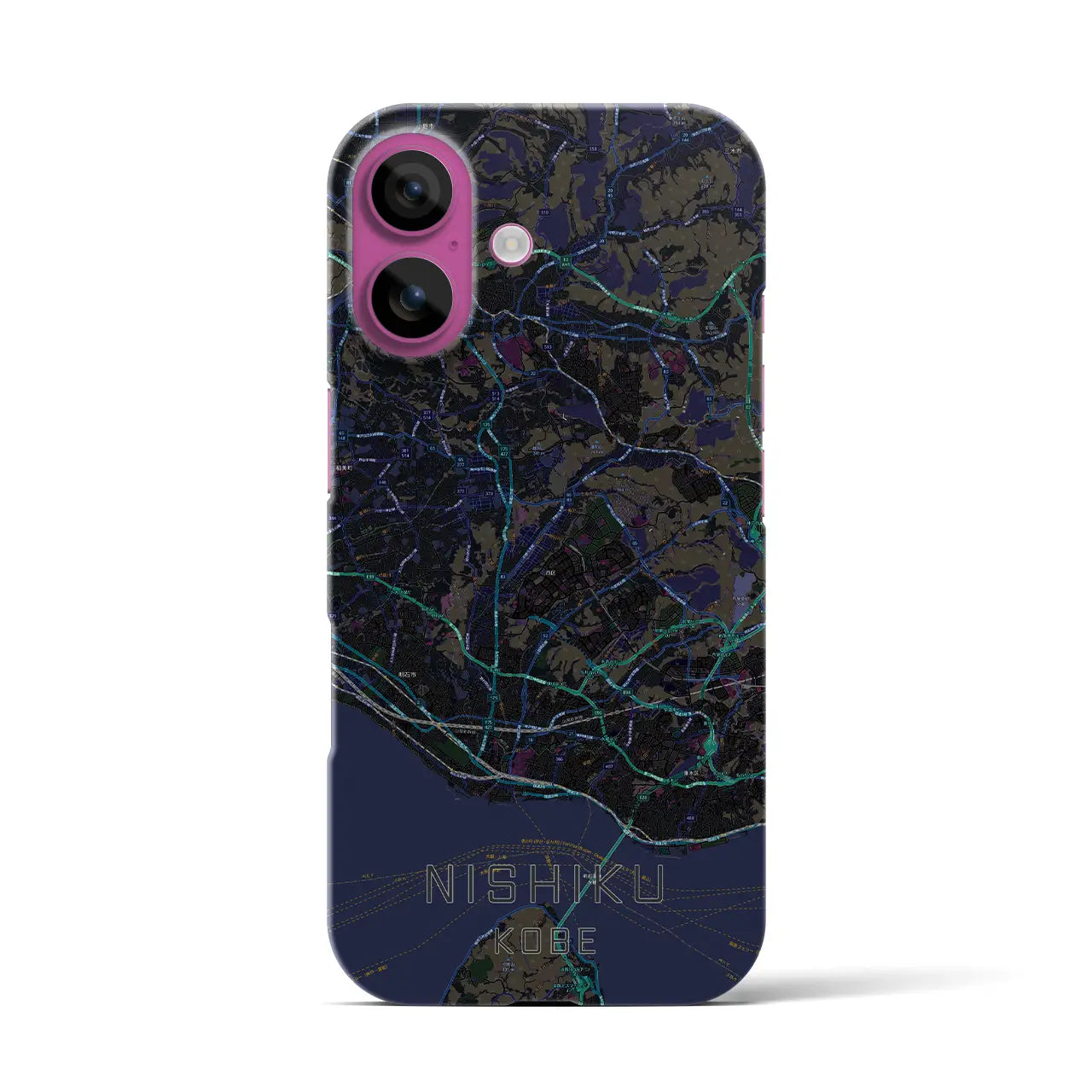 【西区(神戸市)】地図柄iPhoneケース(バックカバータイプ)