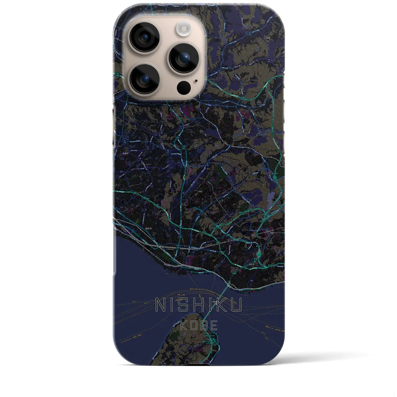 【西区(神戸市)】地図柄iPhoneケース(バックカバータイプ)