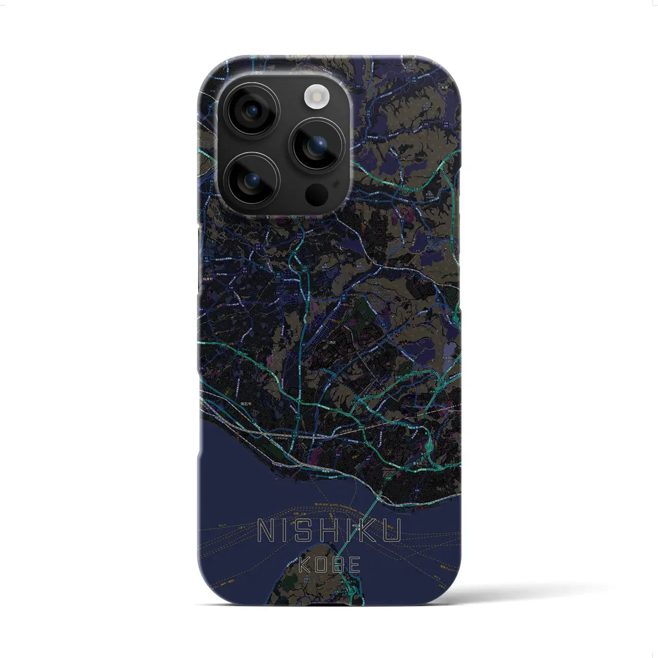 【西区(神戸市)】地図柄iPhoneケース(バックカバータイプ)