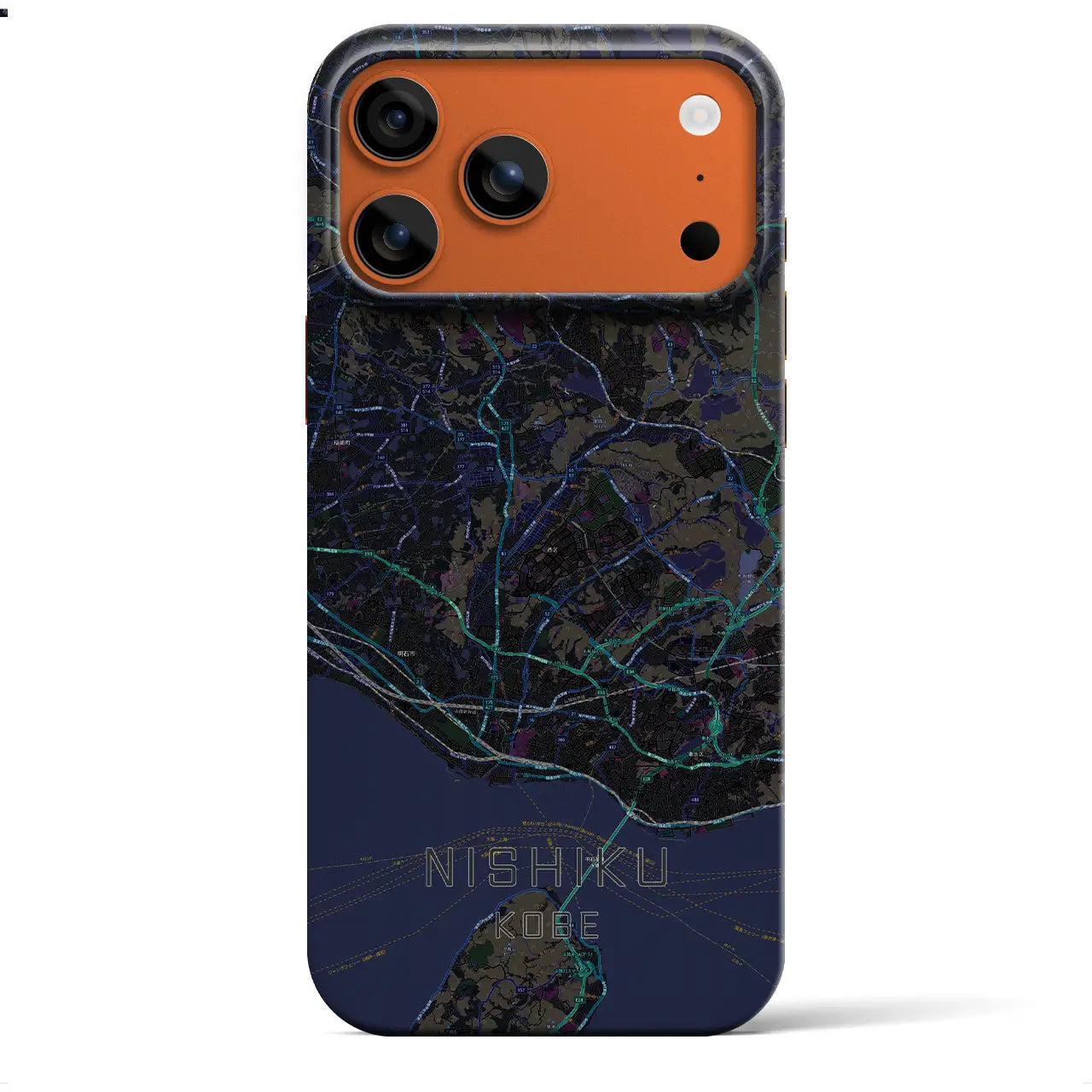 【西区(神戸市)】地図柄iPhoneケース(バックカバータイプ)