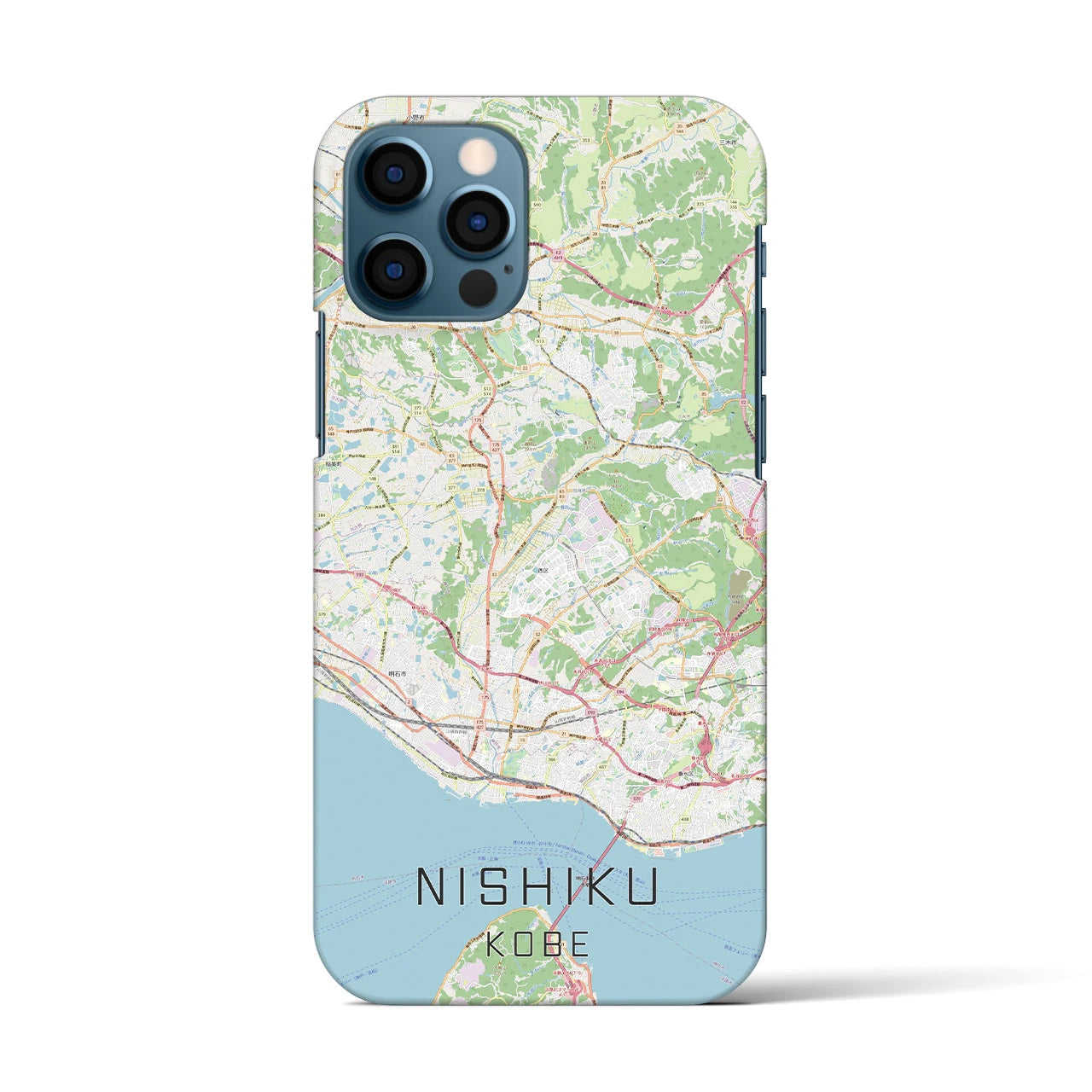 【西区(神戸市)】地図柄iPhoneケース(バックカバータイプ)