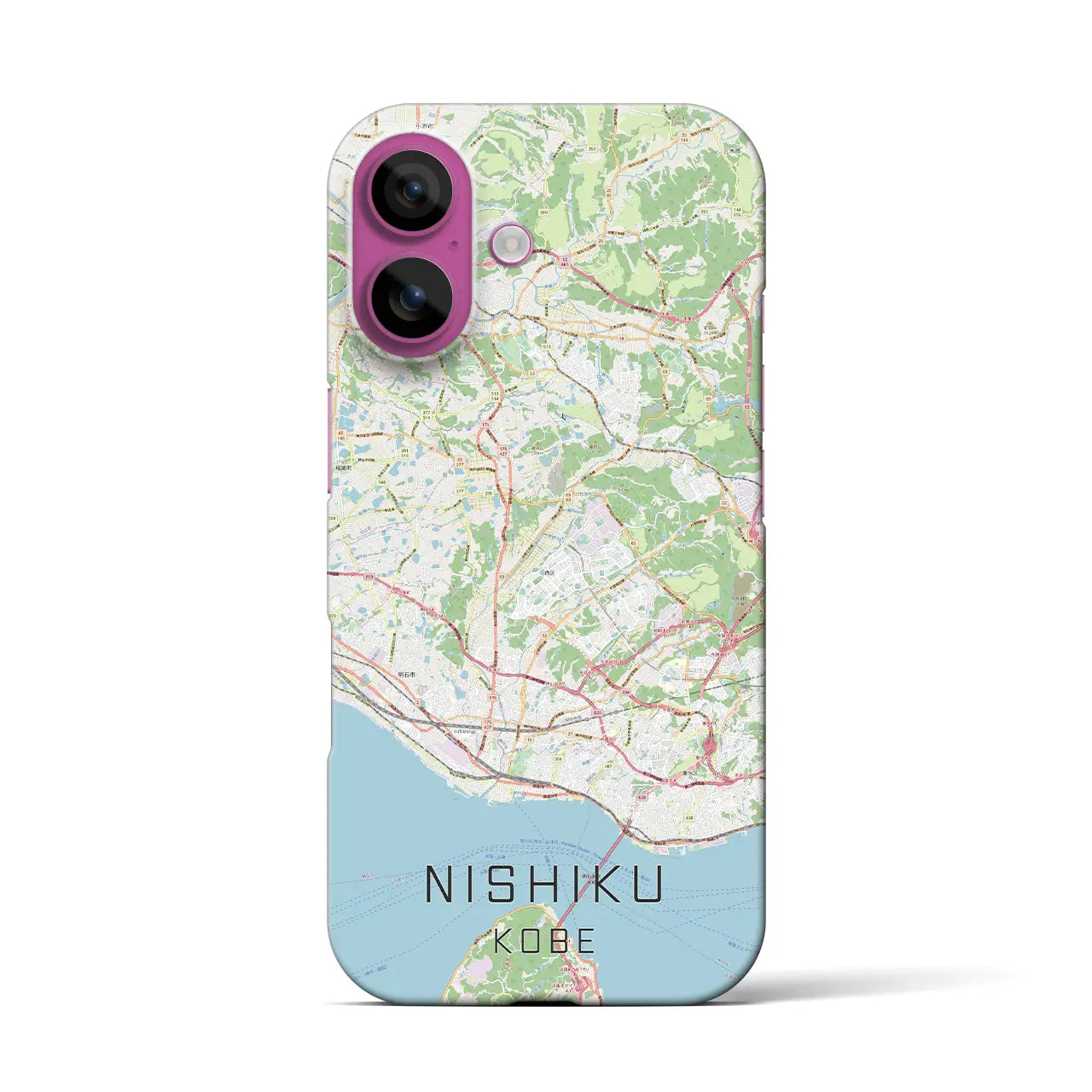 【西区(神戸市)】地図柄iPhoneケース(バックカバータイプ)