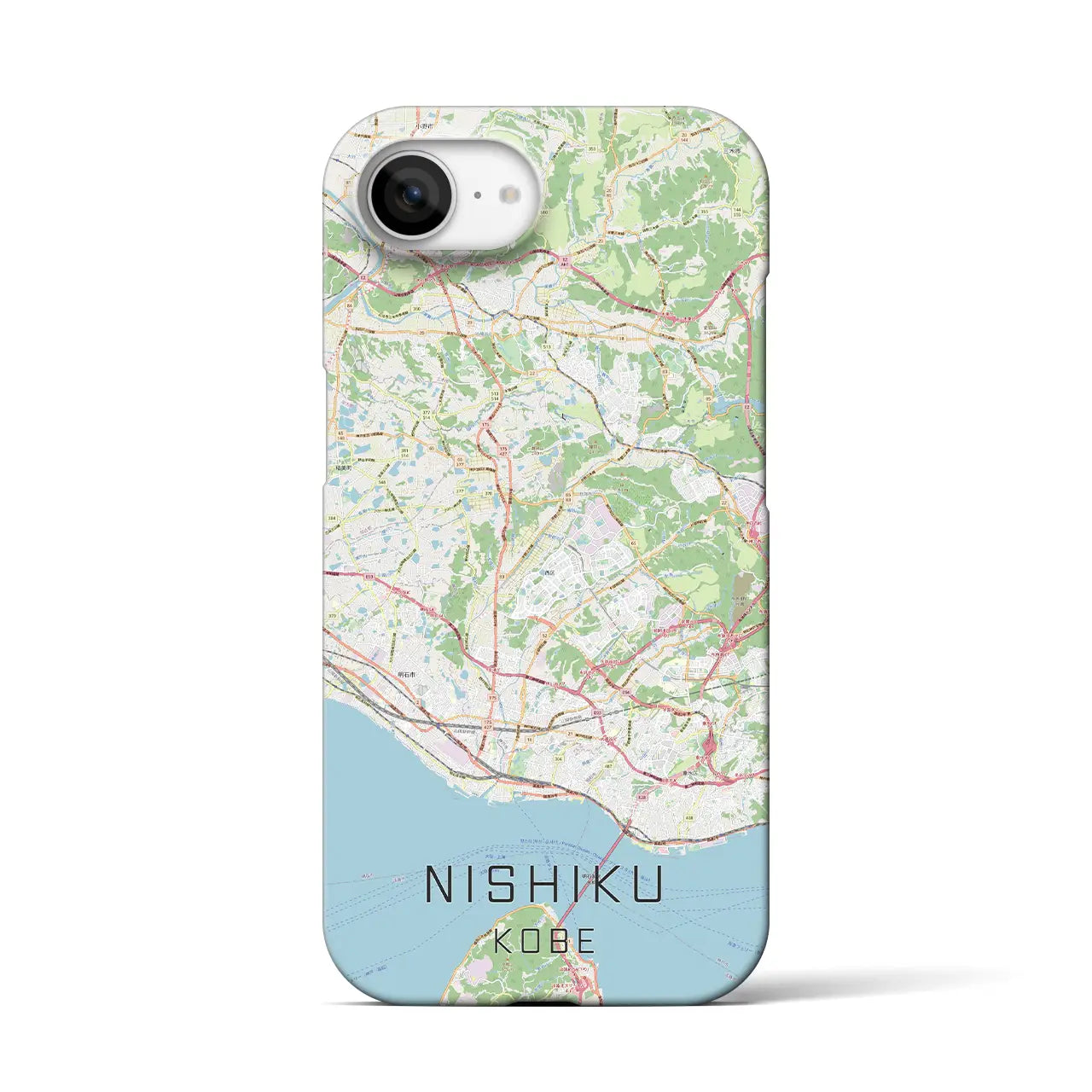 【西区(神戸市)】地図柄iPhoneケース(バックカバータイプ)