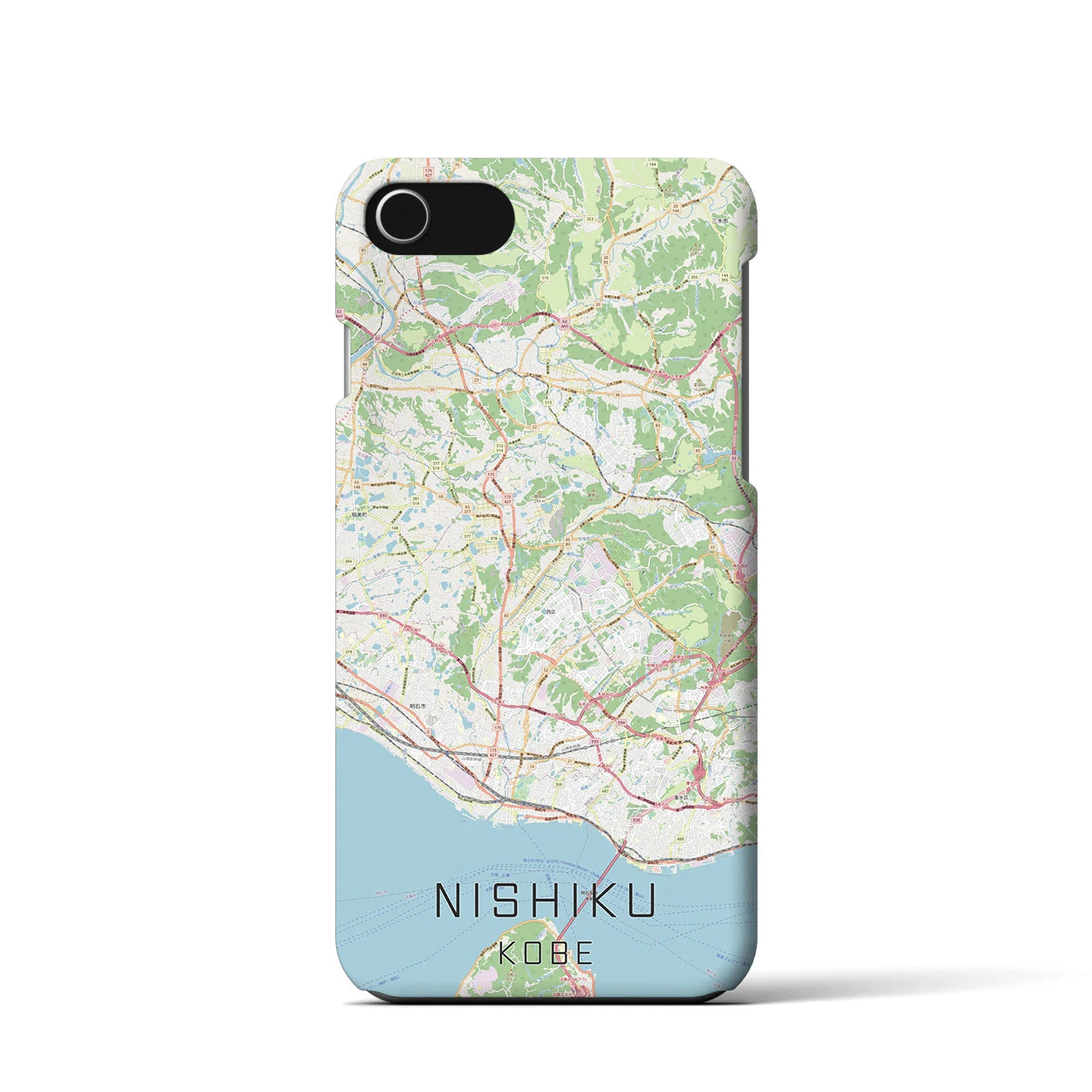 【西区(神戸市)】地図柄iPhoneケース(バックカバータイプ)