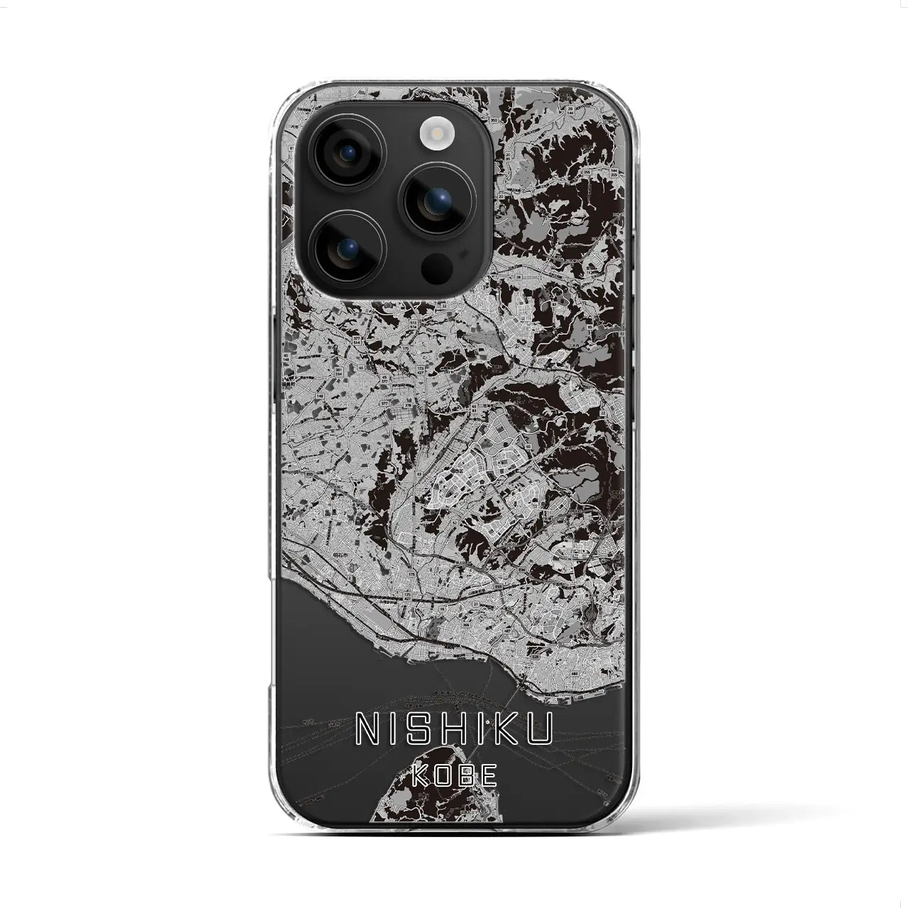 【西区(神戸市)】地図柄iPhoneケース(クリアタイプ)