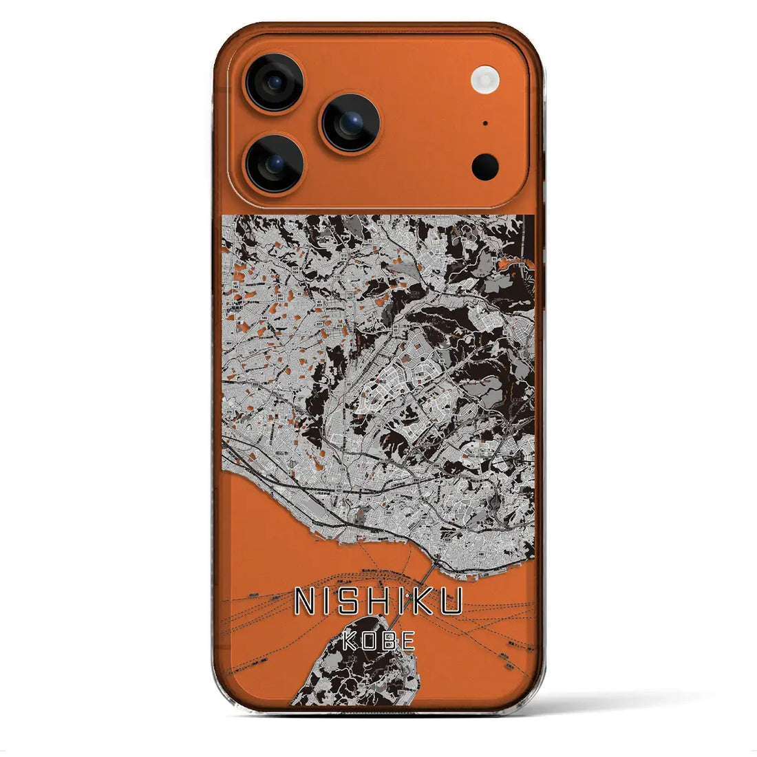 【西区(神戸市)】地図柄iPhoneケース(クリアタイプ)