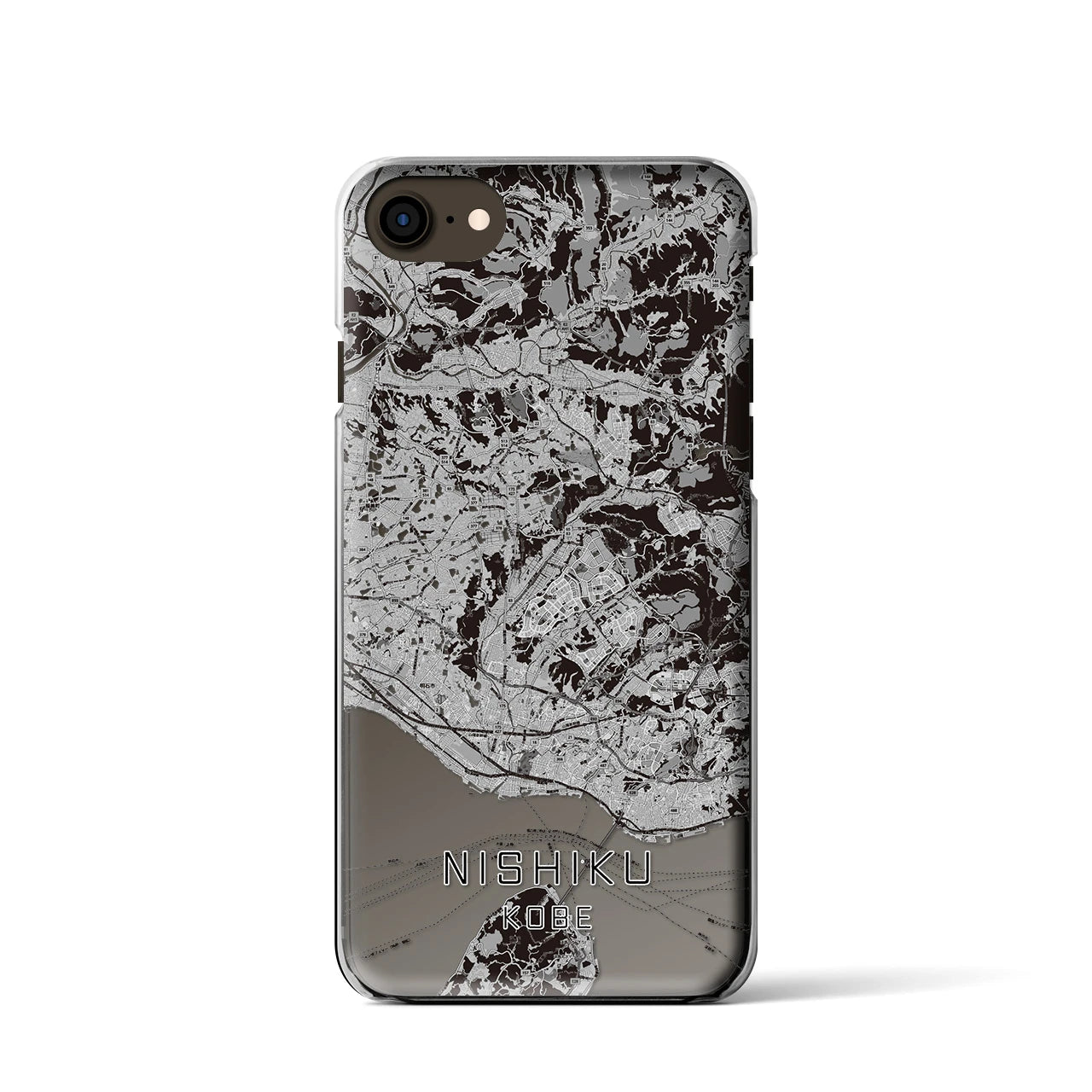 【西区(神戸市)】地図柄iPhoneケース(クリアタイプ)