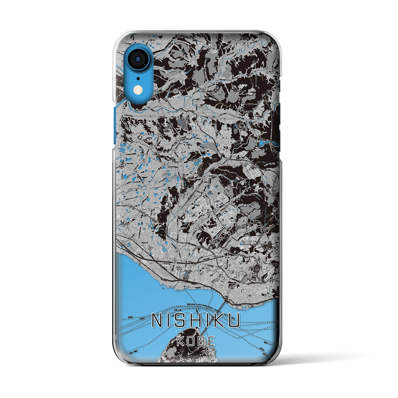 【西区(神戸市)】地図柄iPhoneケース(クリアタイプ)