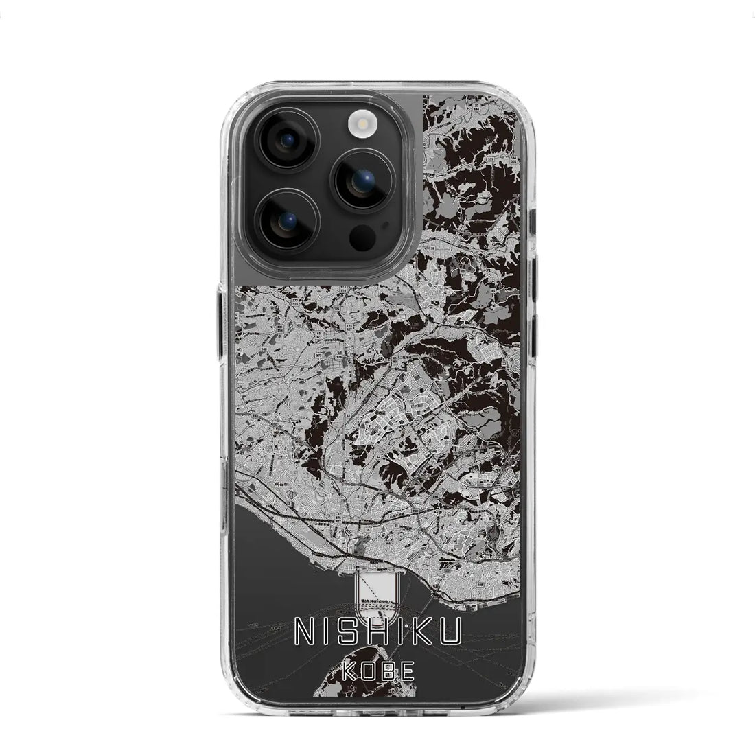 【西区(神戸市)】地図柄iPhoneケース(MagSafeタイプ)