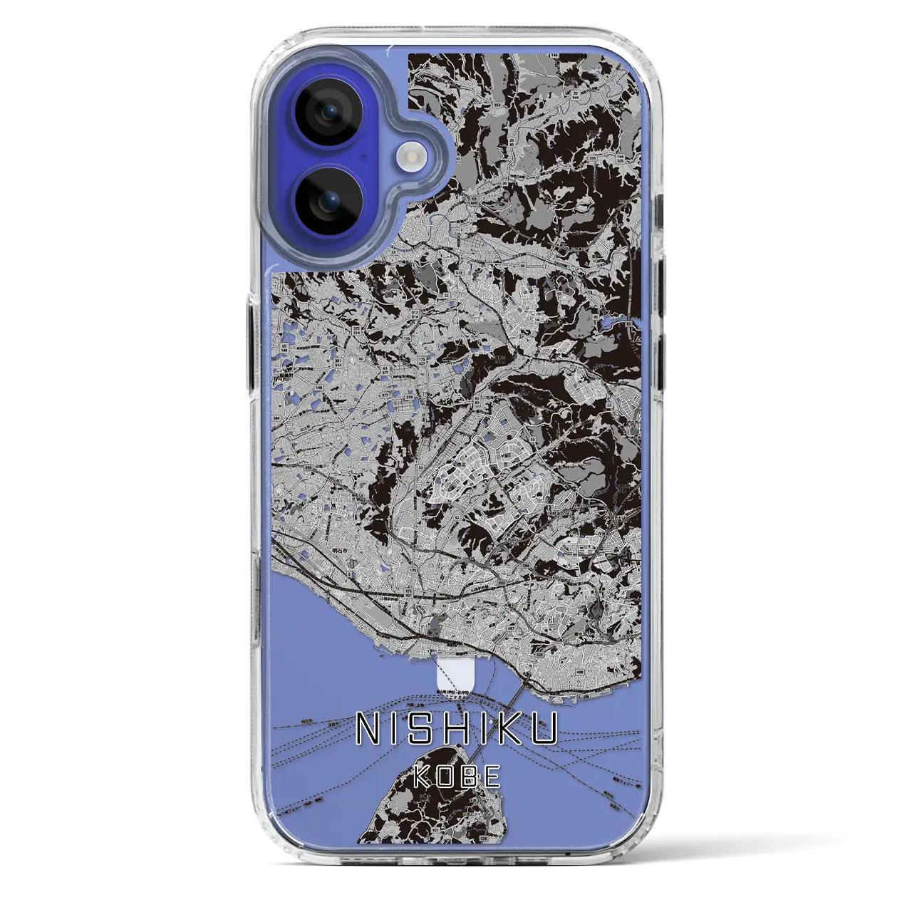 【西区(神戸市)】地図柄iPhoneケース(MagSafeタイプ)