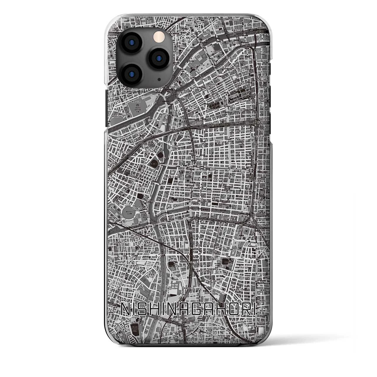 【西長堀(大阪府)】地図柄iPhoneケース(クリアタイプ)