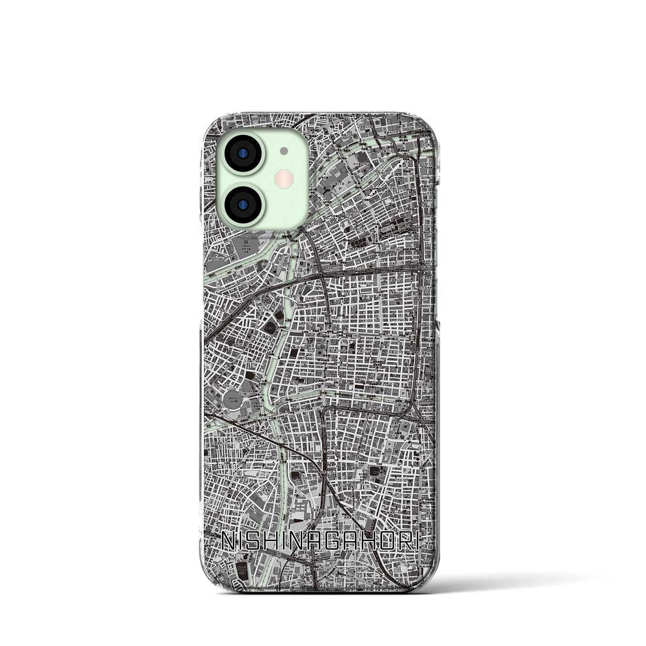 【西長堀(大阪府)】地図柄iPhoneケース(クリアタイプ)