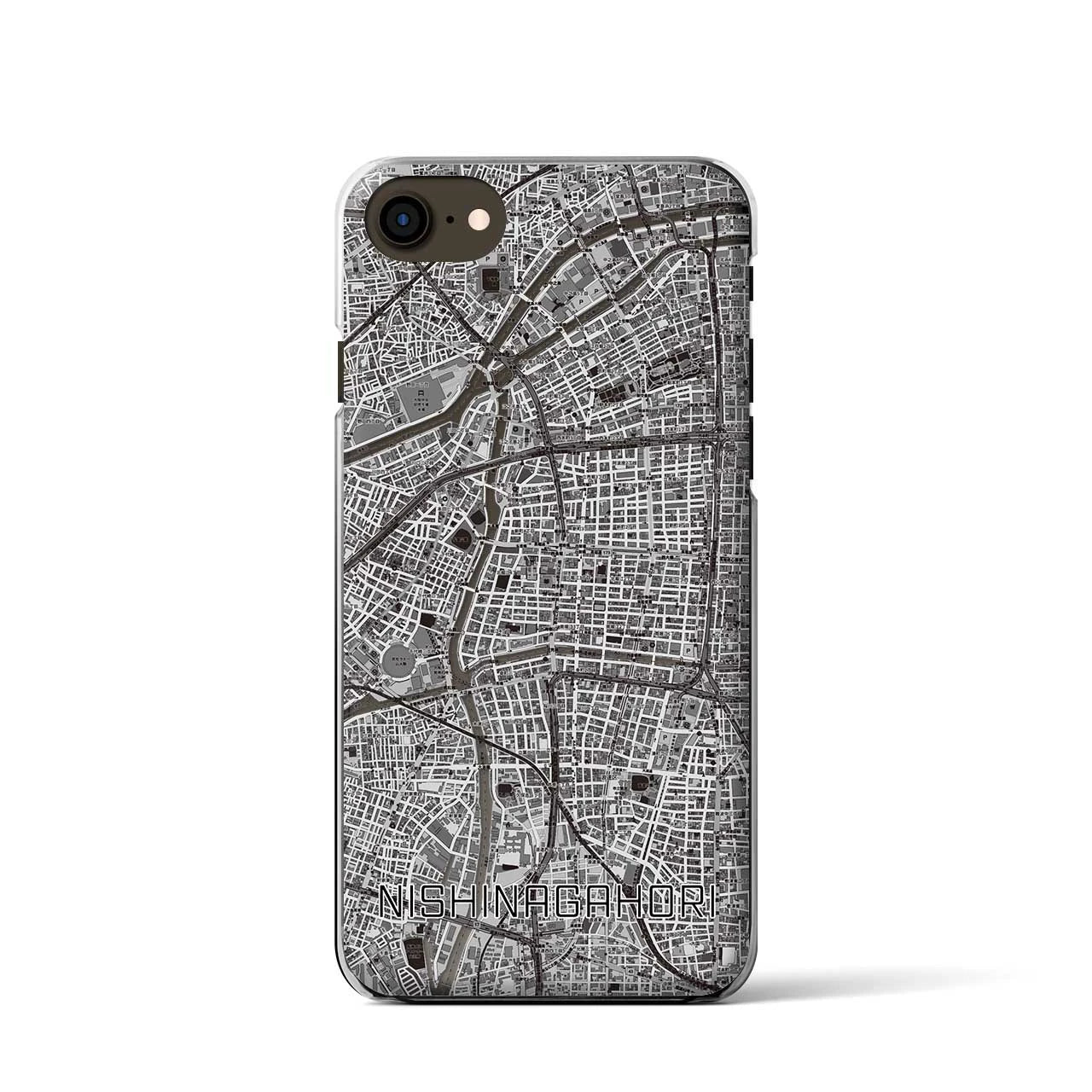 【西長堀(大阪府)】地図柄iPhoneケース(クリアタイプ)