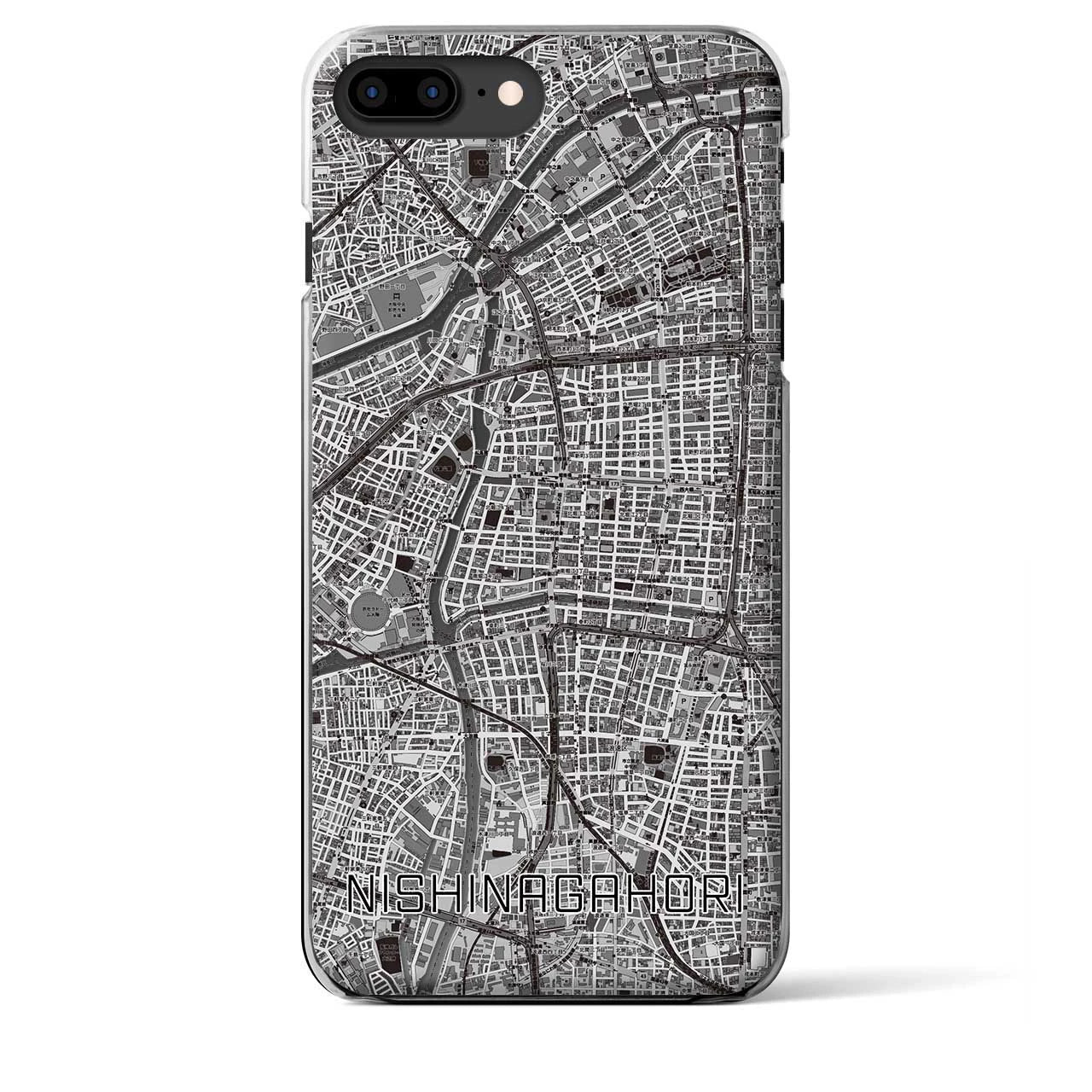 【西長堀(大阪府)】地図柄iPhoneケース(クリアタイプ)