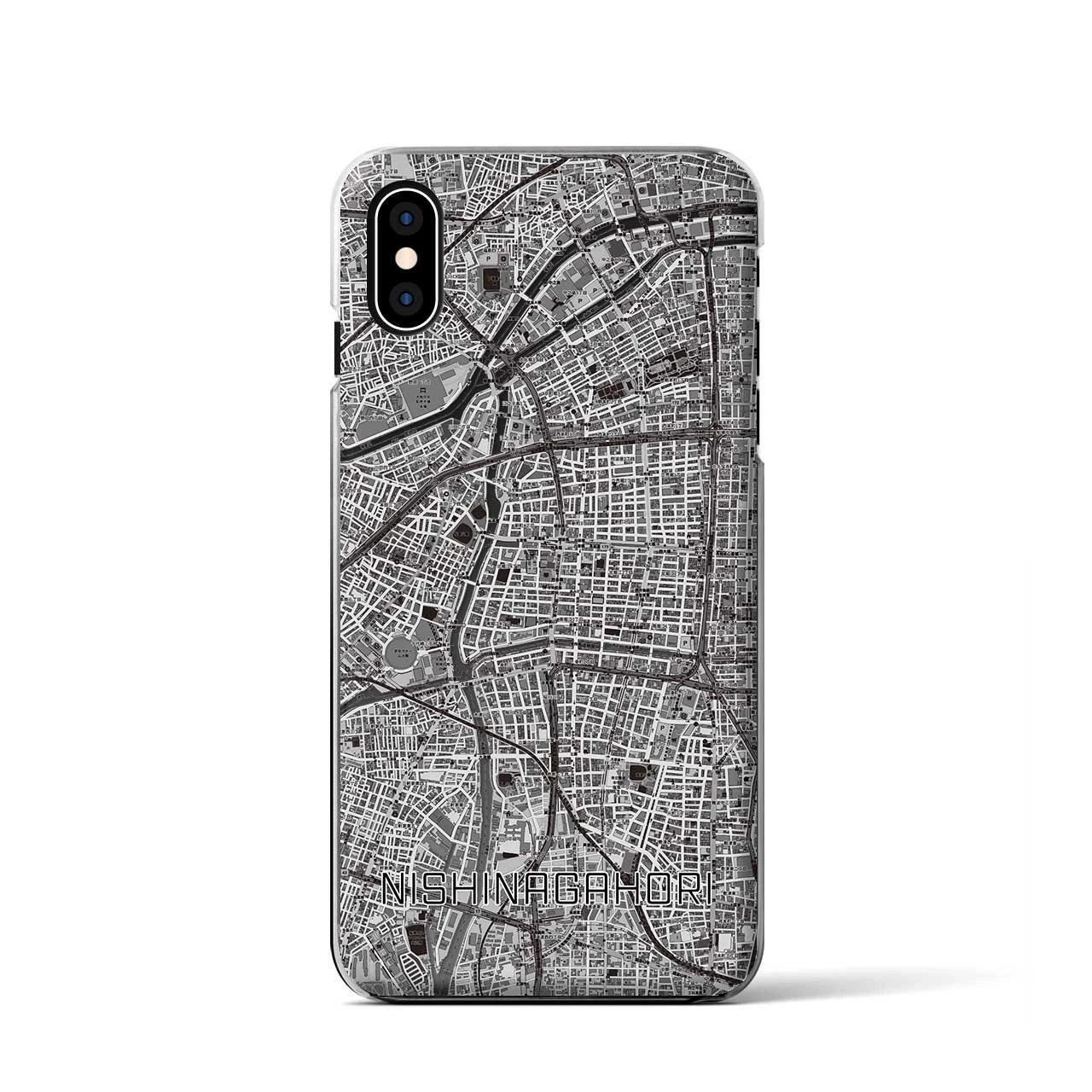 【西長堀(大阪府)】地図柄iPhoneケース(クリアタイプ)