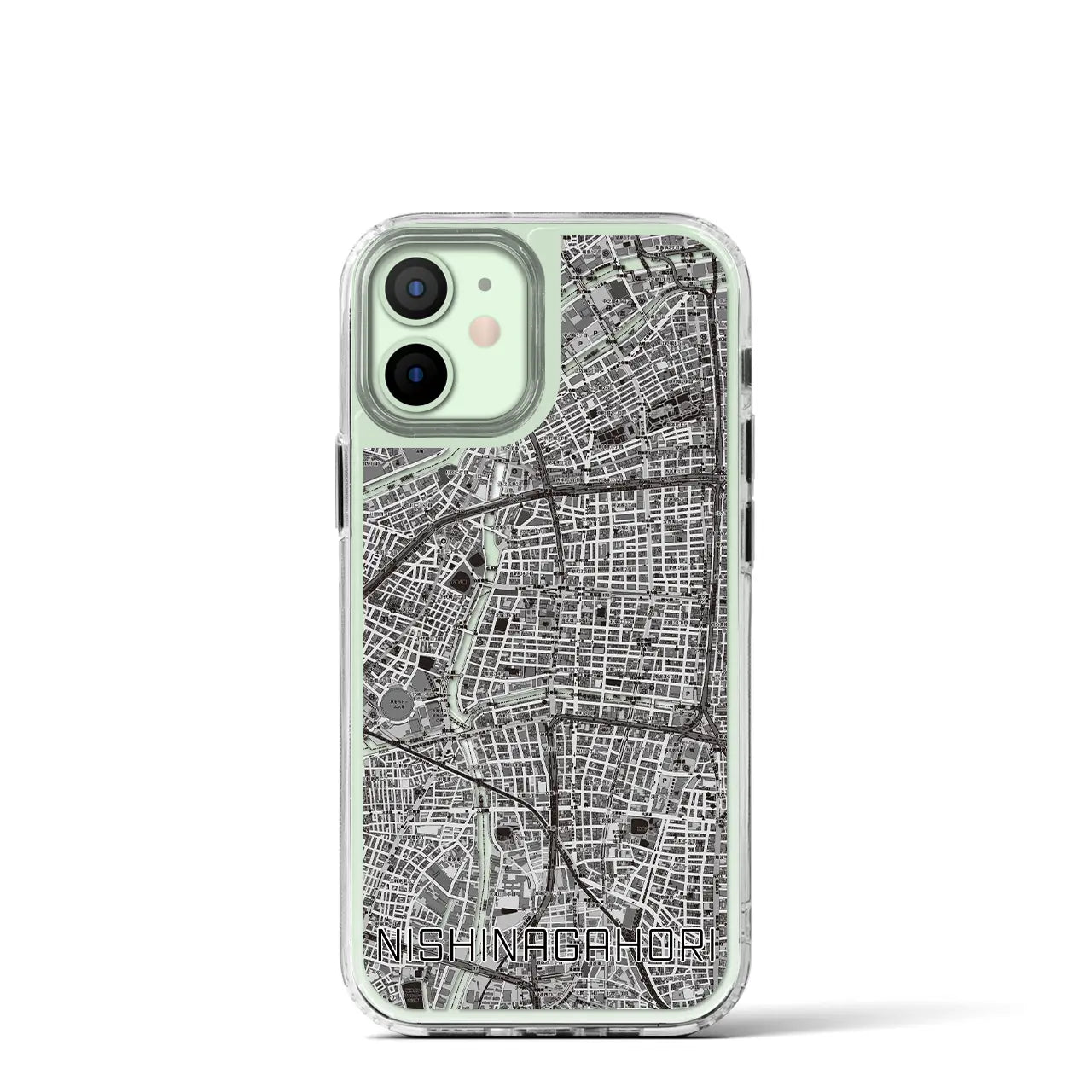 【西長堀(大阪府)】地図柄iPhoneケース(MagSafeタイプ)