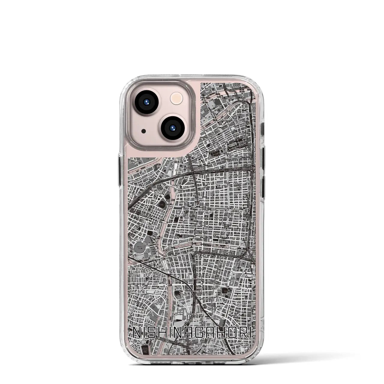 【西長堀(大阪府)】地図柄iPhoneケース(MagSafeタイプ)