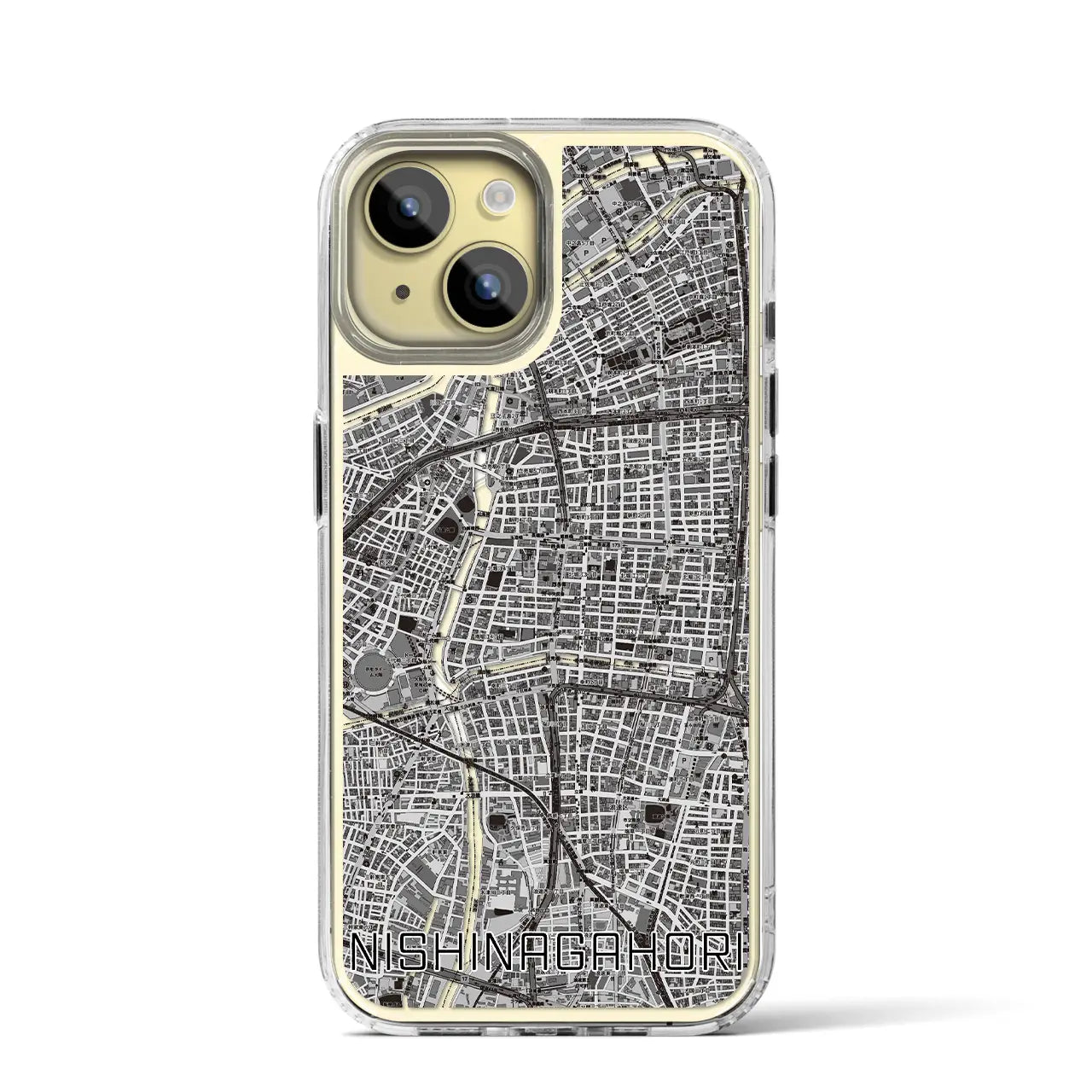 【西長堀(大阪府)】地図柄iPhoneケース(MagSafeタイプ)