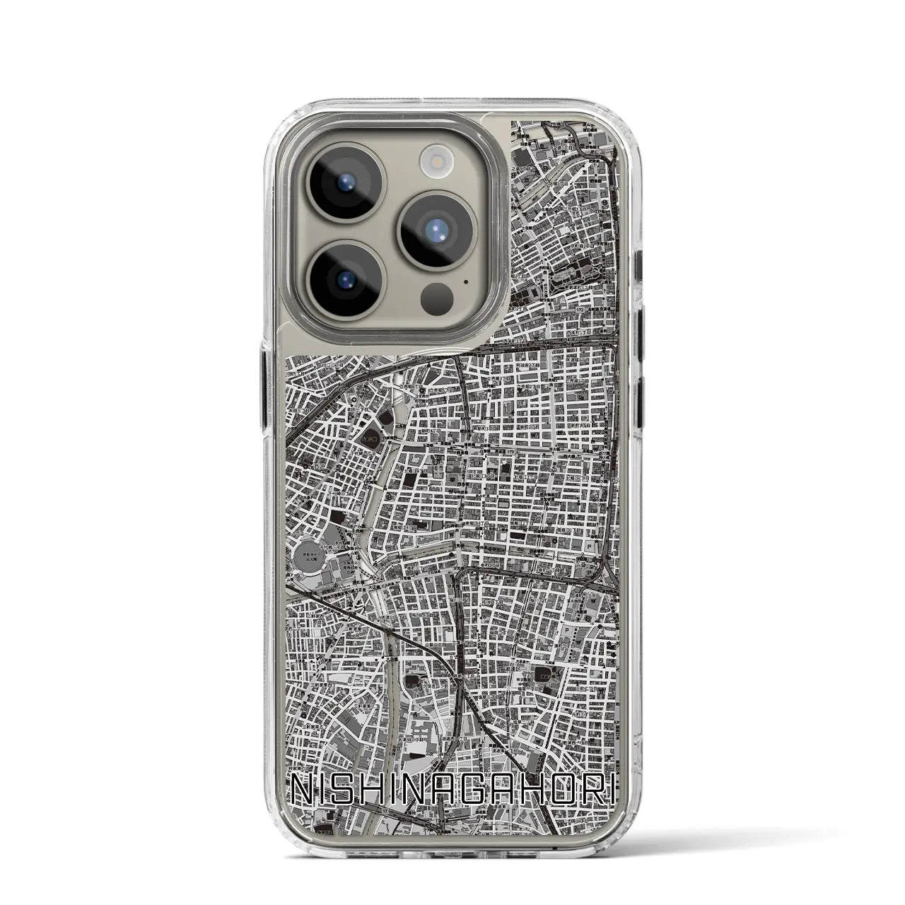 【西長堀(大阪府)】地図柄iPhoneケース(MagSafeタイプ)