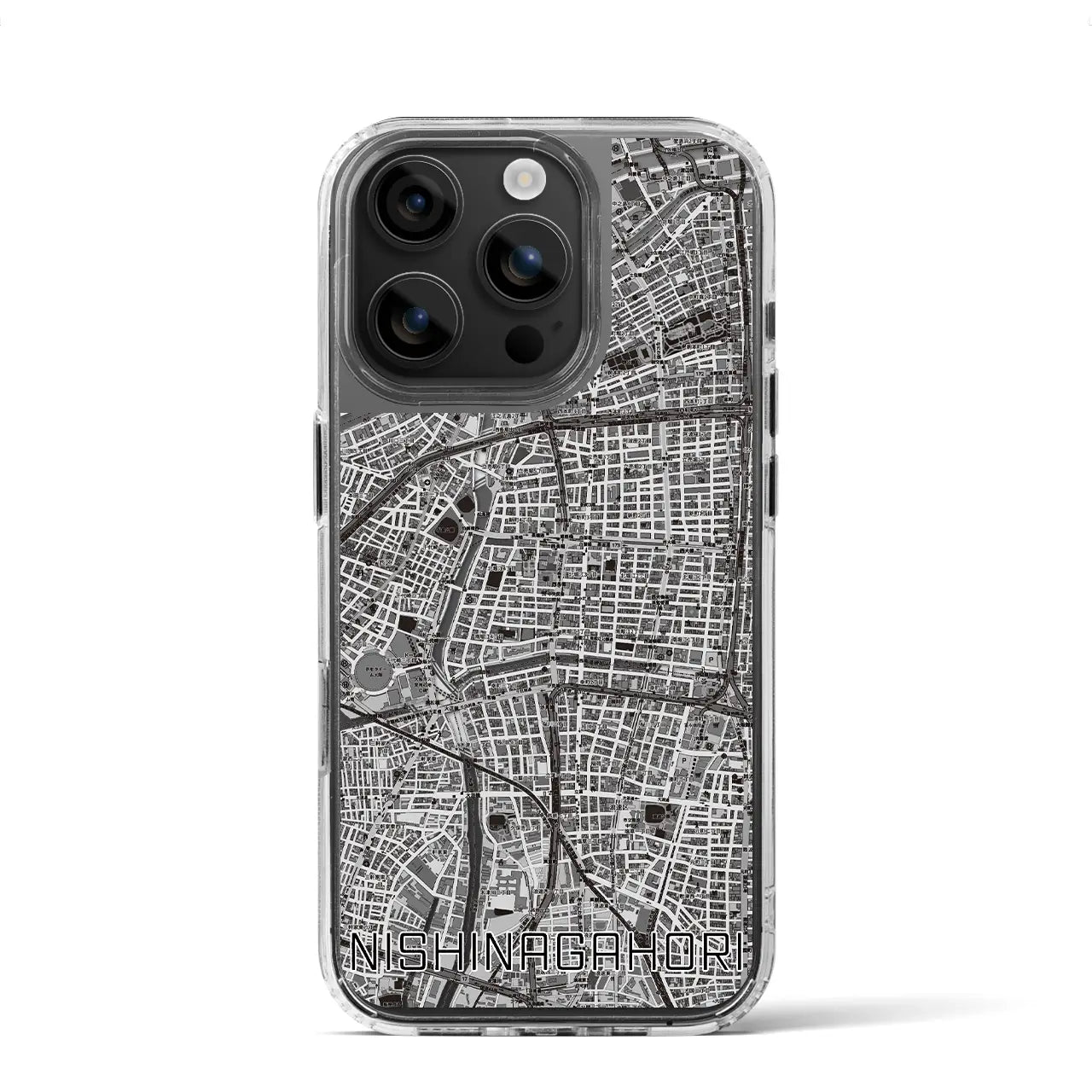 【西長堀(大阪府)】地図柄iPhoneケース(MagSafeタイプ)