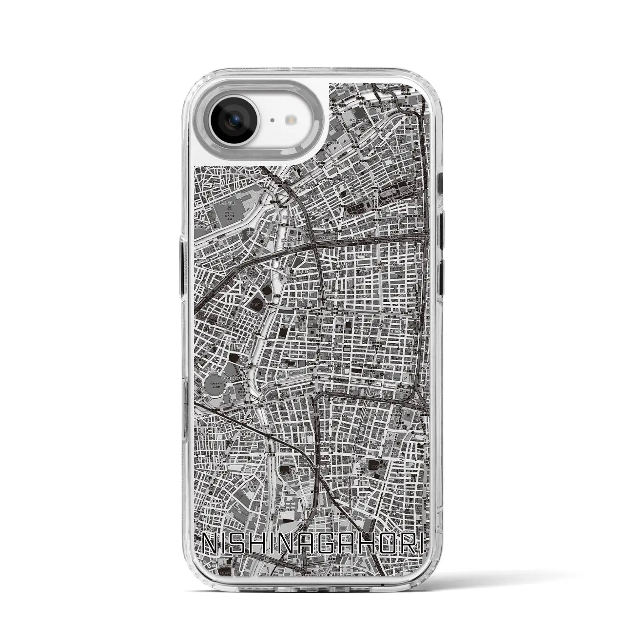 【西長堀(大阪府)】地図柄iPhoneケース(MagSafeタイプ)