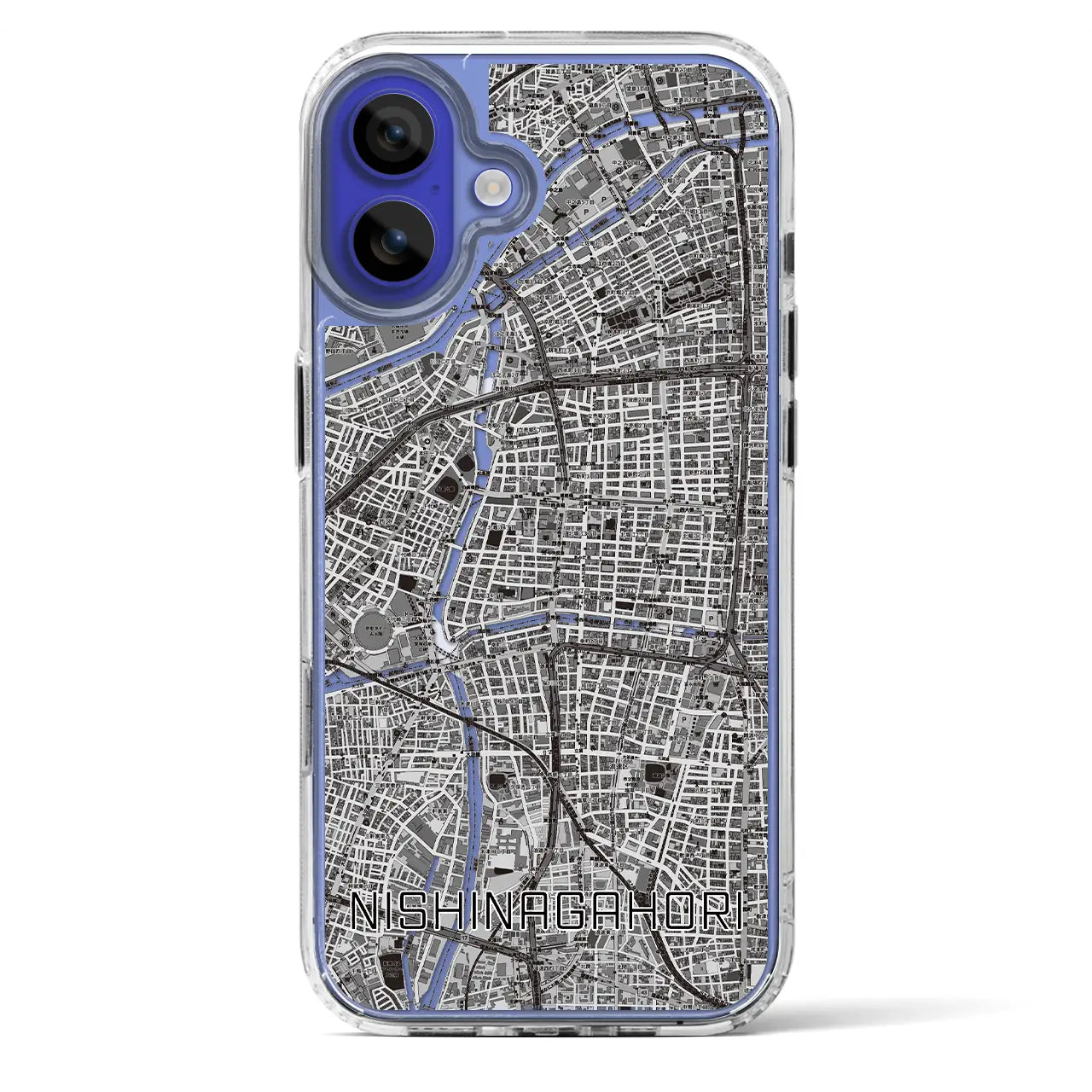 【西長堀(大阪府)】地図柄iPhoneケース(MagSafeタイプ)