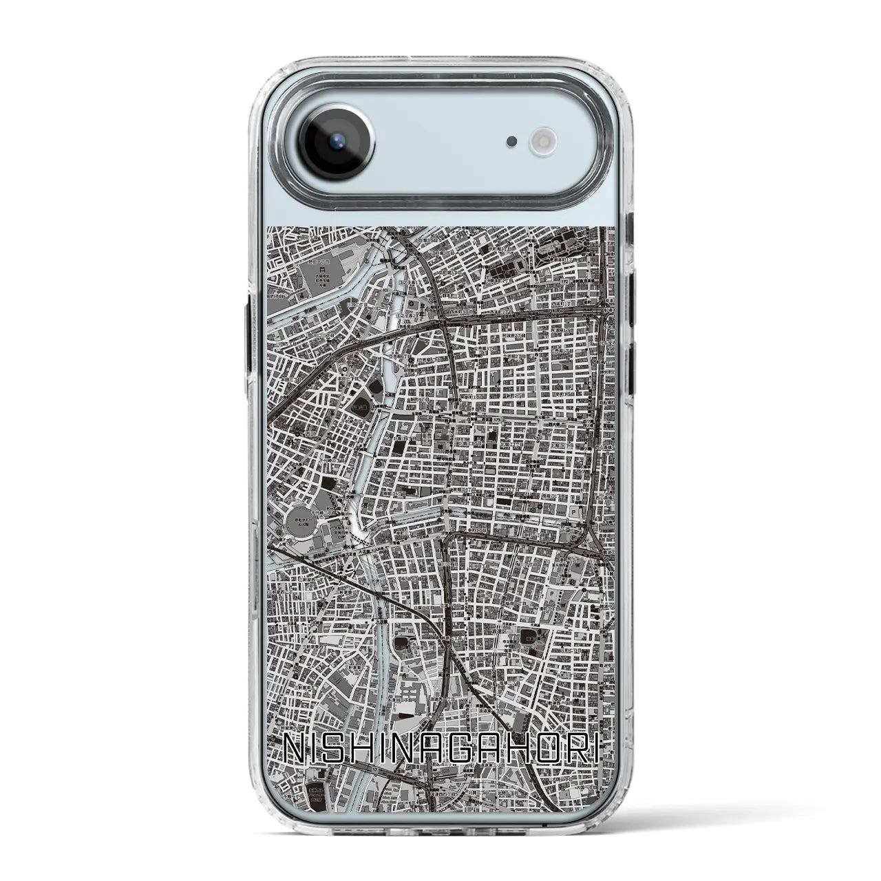 【西長堀(大阪府)】地図柄iPhoneケース(MagSafeタイプ)