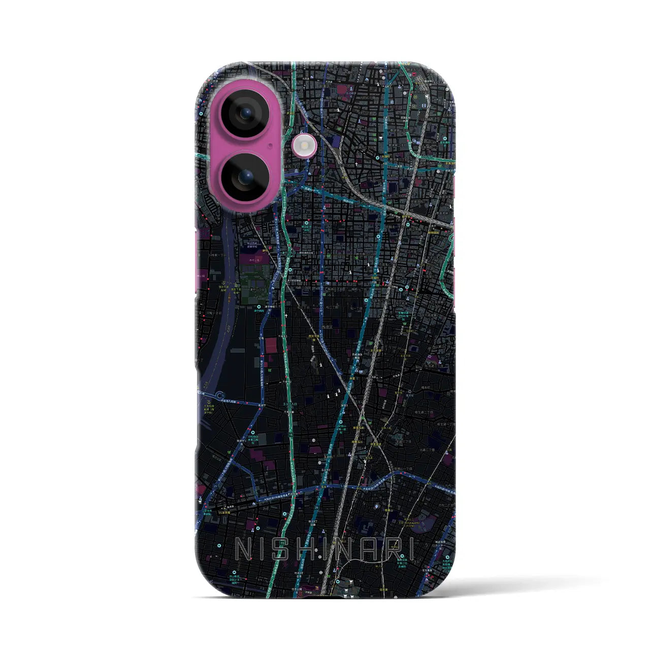 【西成(大阪府)】地図柄iPhoneケース(バックカバータイプ)