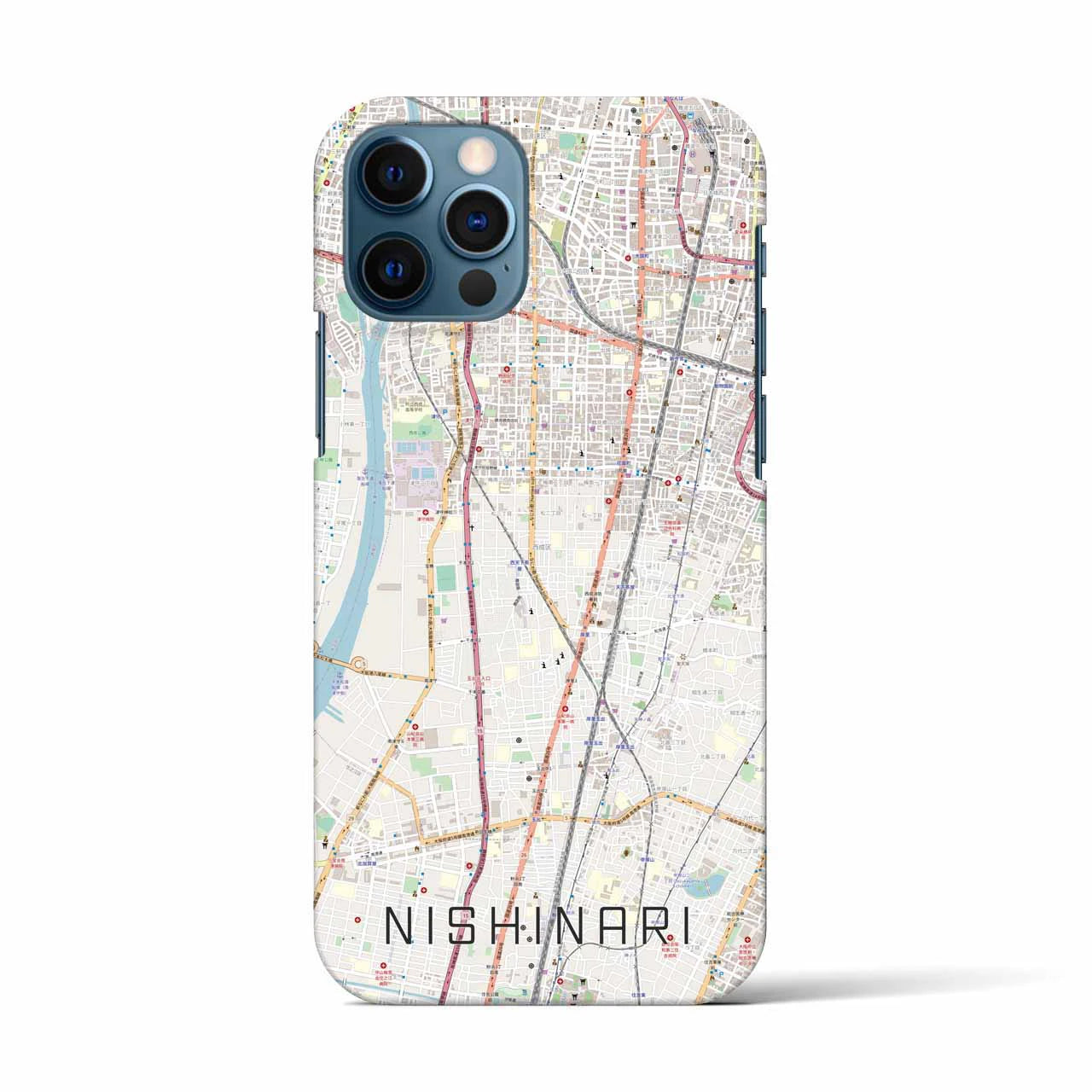 【西成(大阪府)】地図柄iPhoneケース(バックカバータイプ)