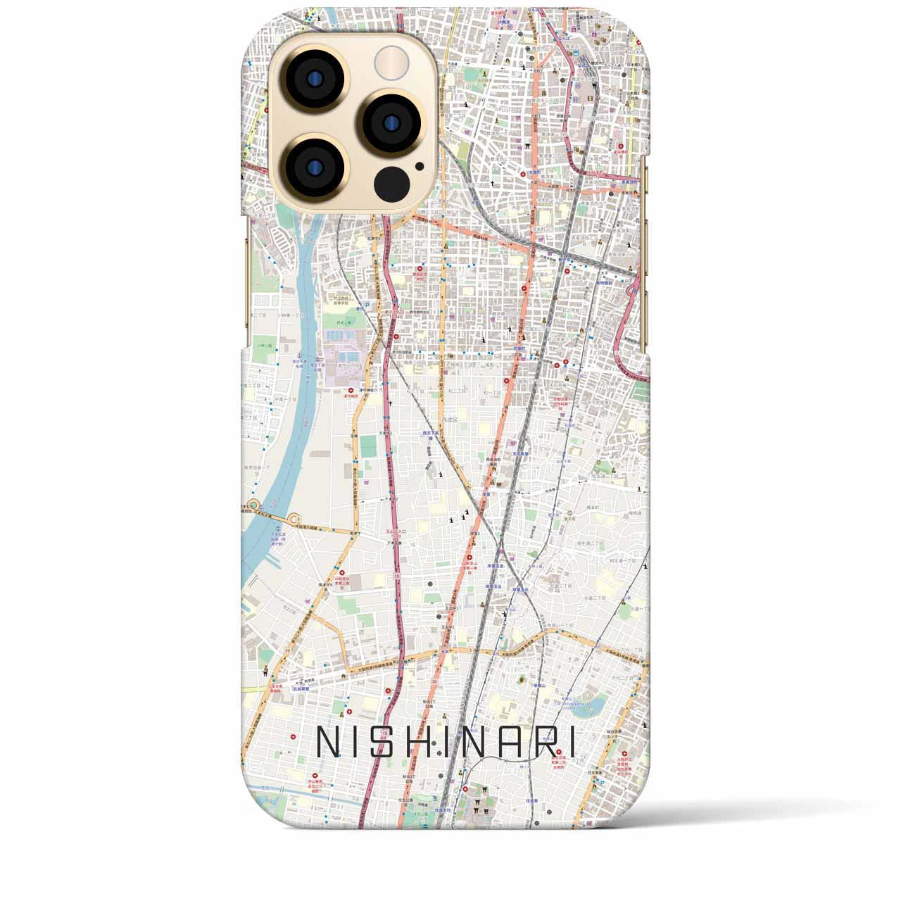 【西成(大阪府)】地図柄iPhoneケース(バックカバータイプ)