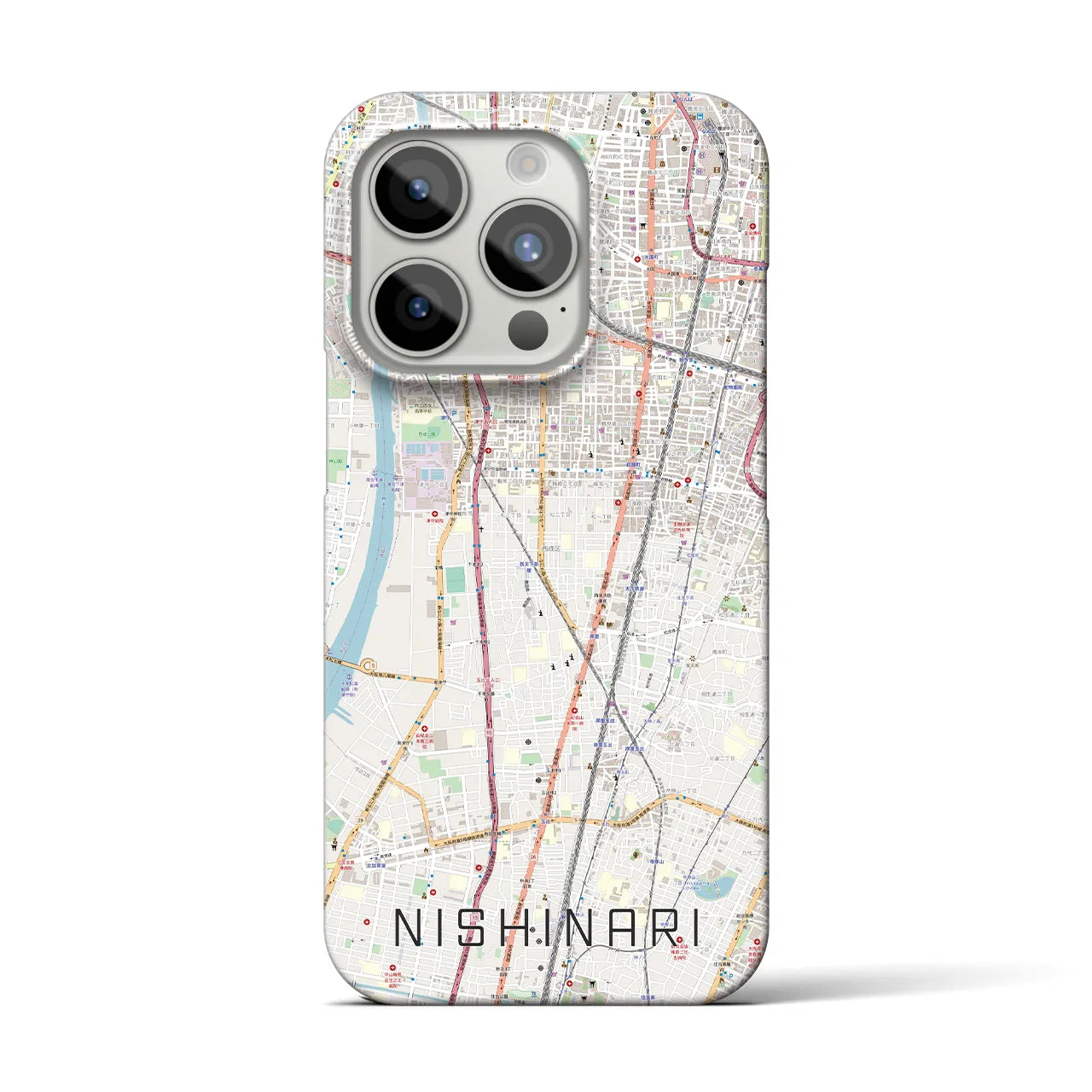 【西成(大阪府)】地図柄iPhoneケース(バックカバータイプ)