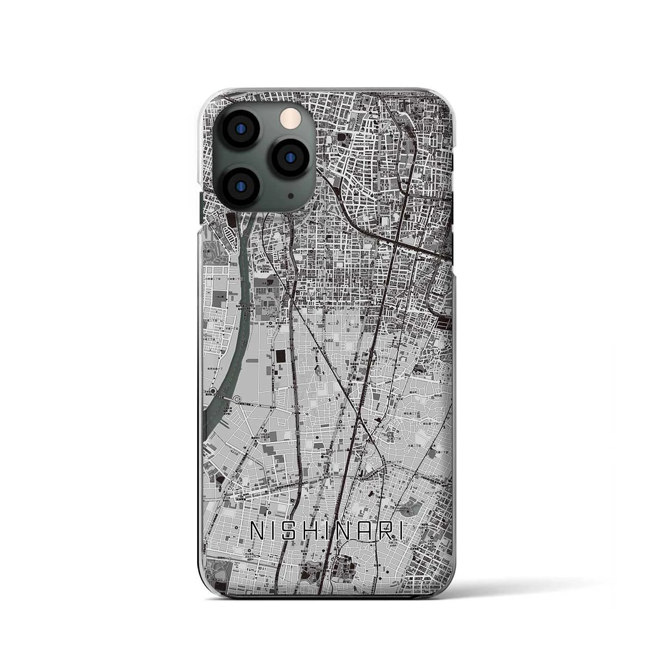 【西成(大阪府)】地図柄iPhoneケース(クリアタイプ)