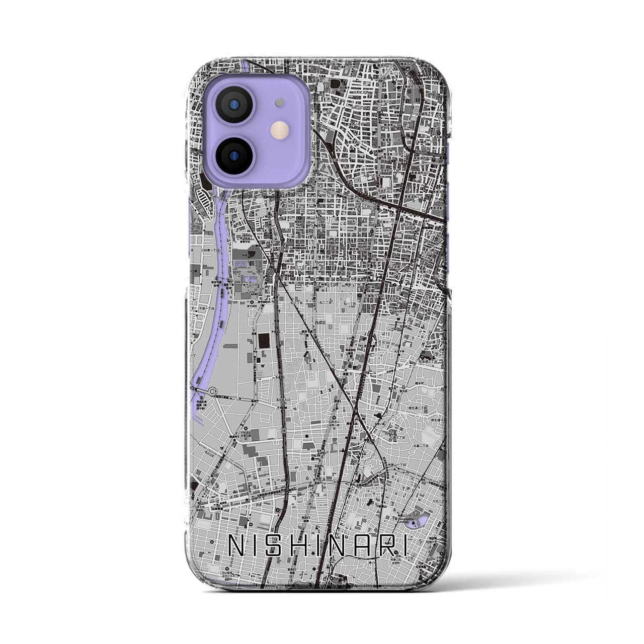 【西成(大阪府)】地図柄iPhoneケース(クリアタイプ)