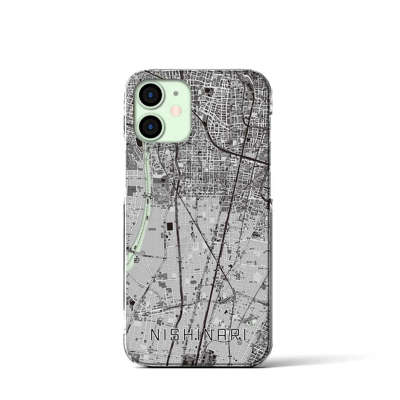 【西成(大阪府)】地図柄iPhoneケース(クリアタイプ)