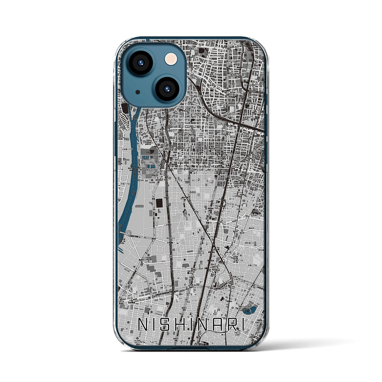 【西成(大阪府)】地図柄iPhoneケース(クリアタイプ)