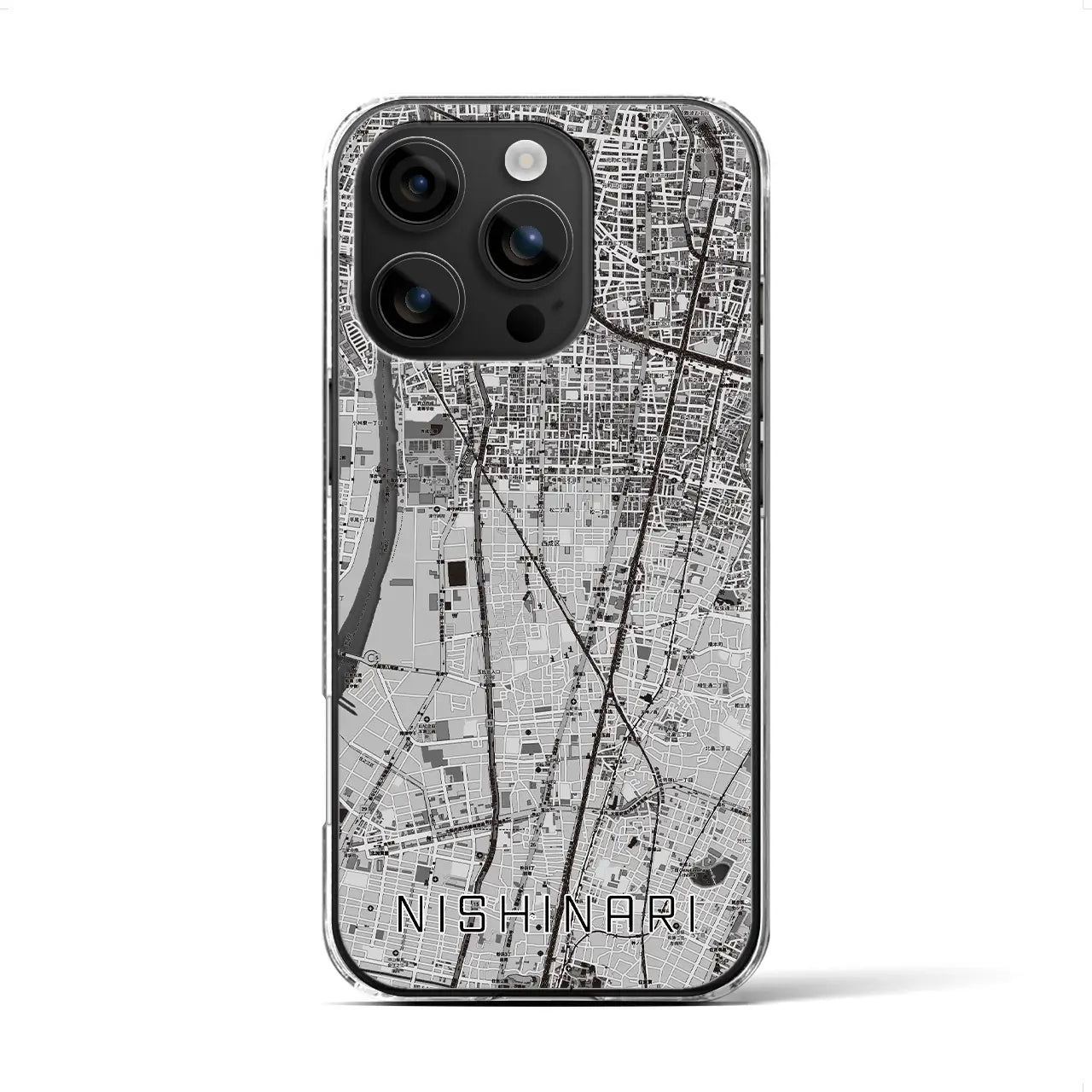 【西成(大阪府)】地図柄iPhoneケース(クリアタイプ)