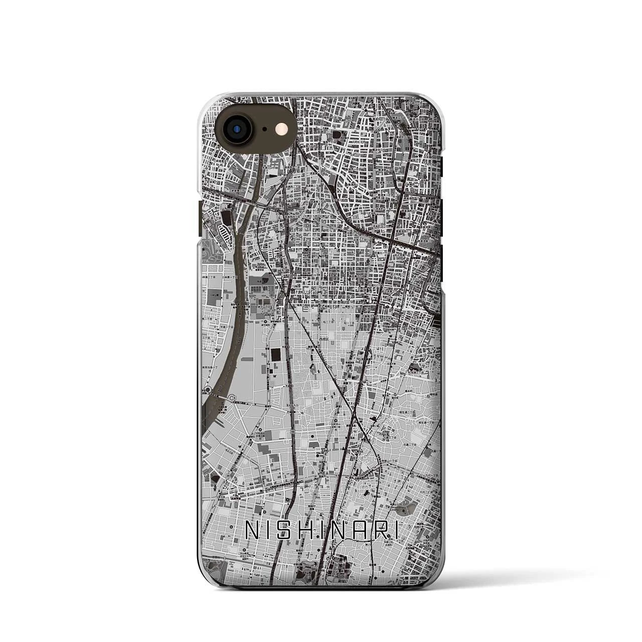 【西成(大阪府)】地図柄iPhoneケース(クリアタイプ)